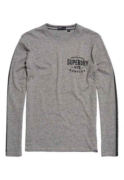 Superdry T-Shirt Superdry T-Shirt Herren SURPLUS GOODS LS Speckle Grit