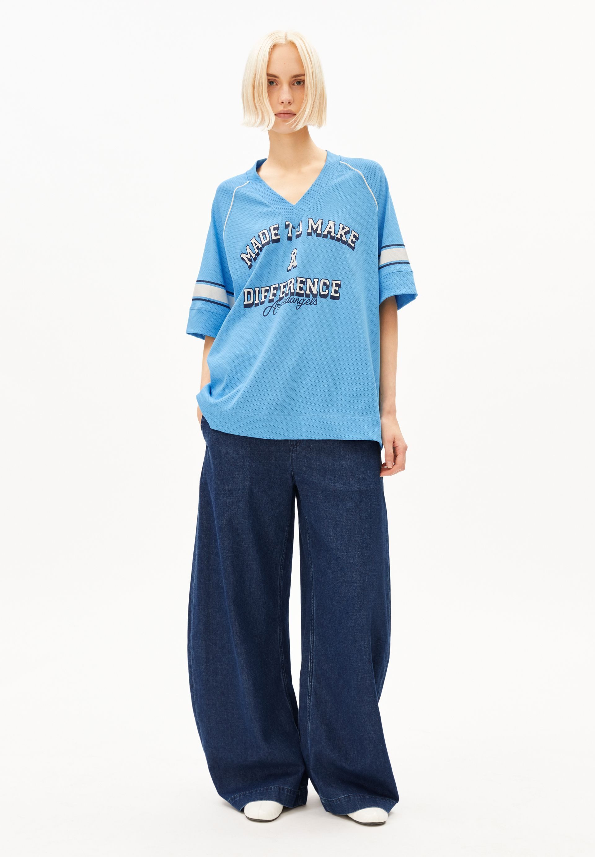 Armedangels T-Shirt MESH T-Shirt aus 100% Bio-Baumwolle Oversized Fit