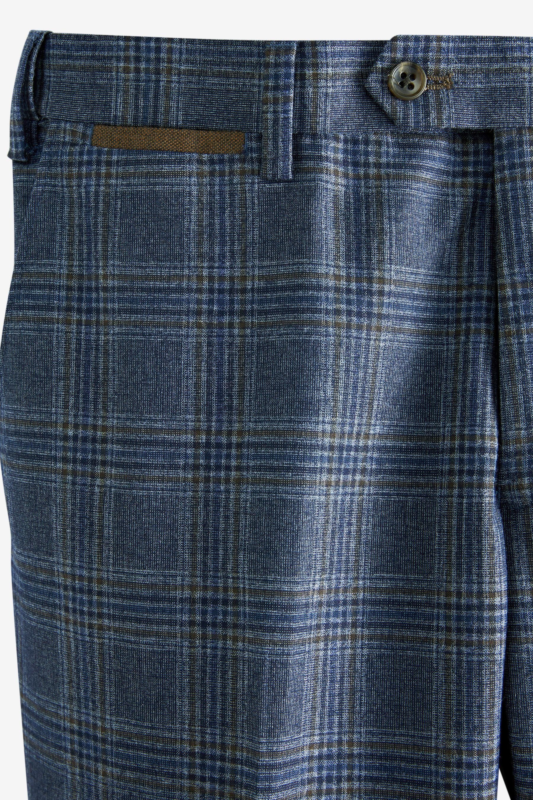 Next Anzughose Fit Karomuster: mit Strukturierter Slim (1-tlg) Anzug Hose