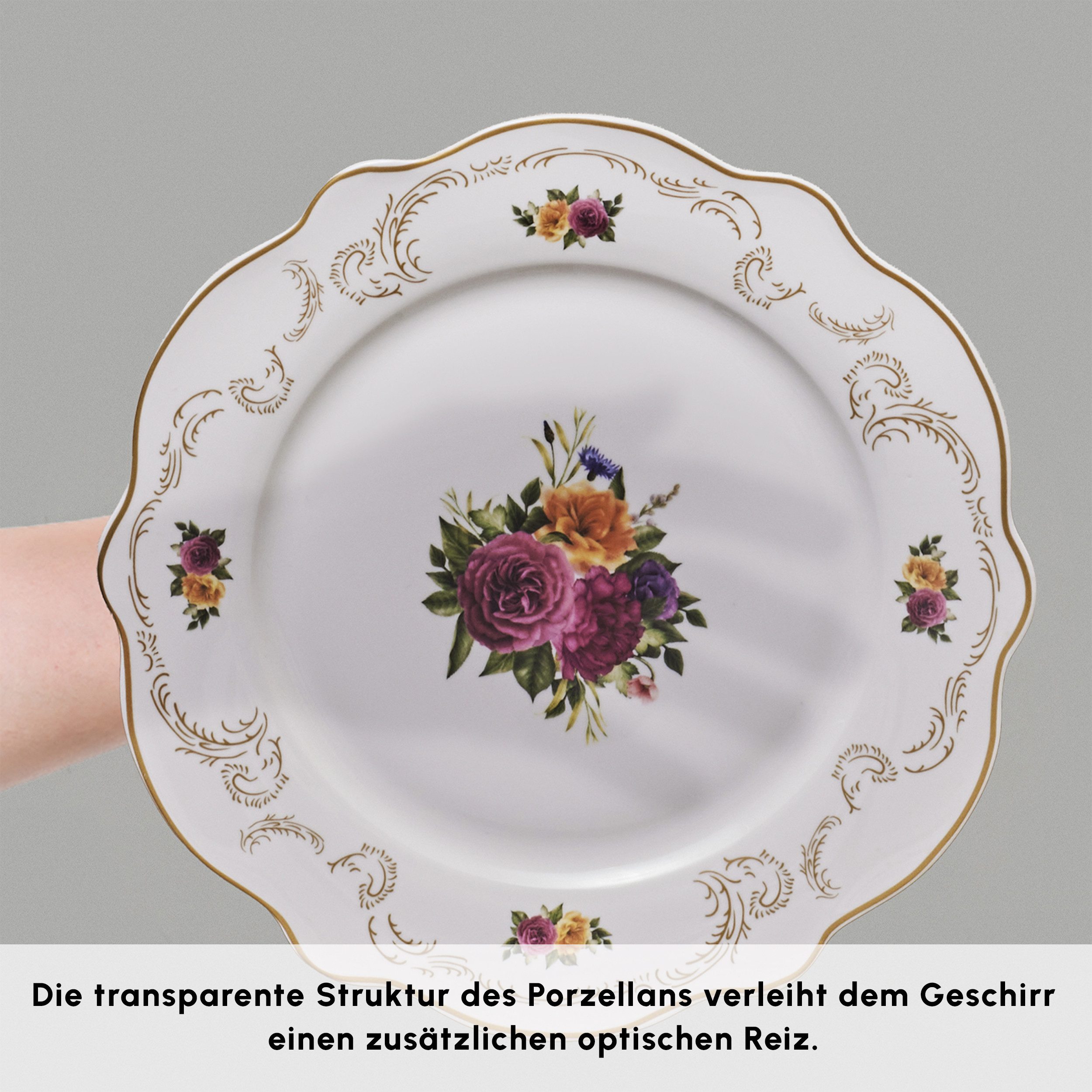 Karaca Frühstücks-Geschirrset Karaca Forever Bone Antique 24-teiliges Geschirrset für 6 Personen