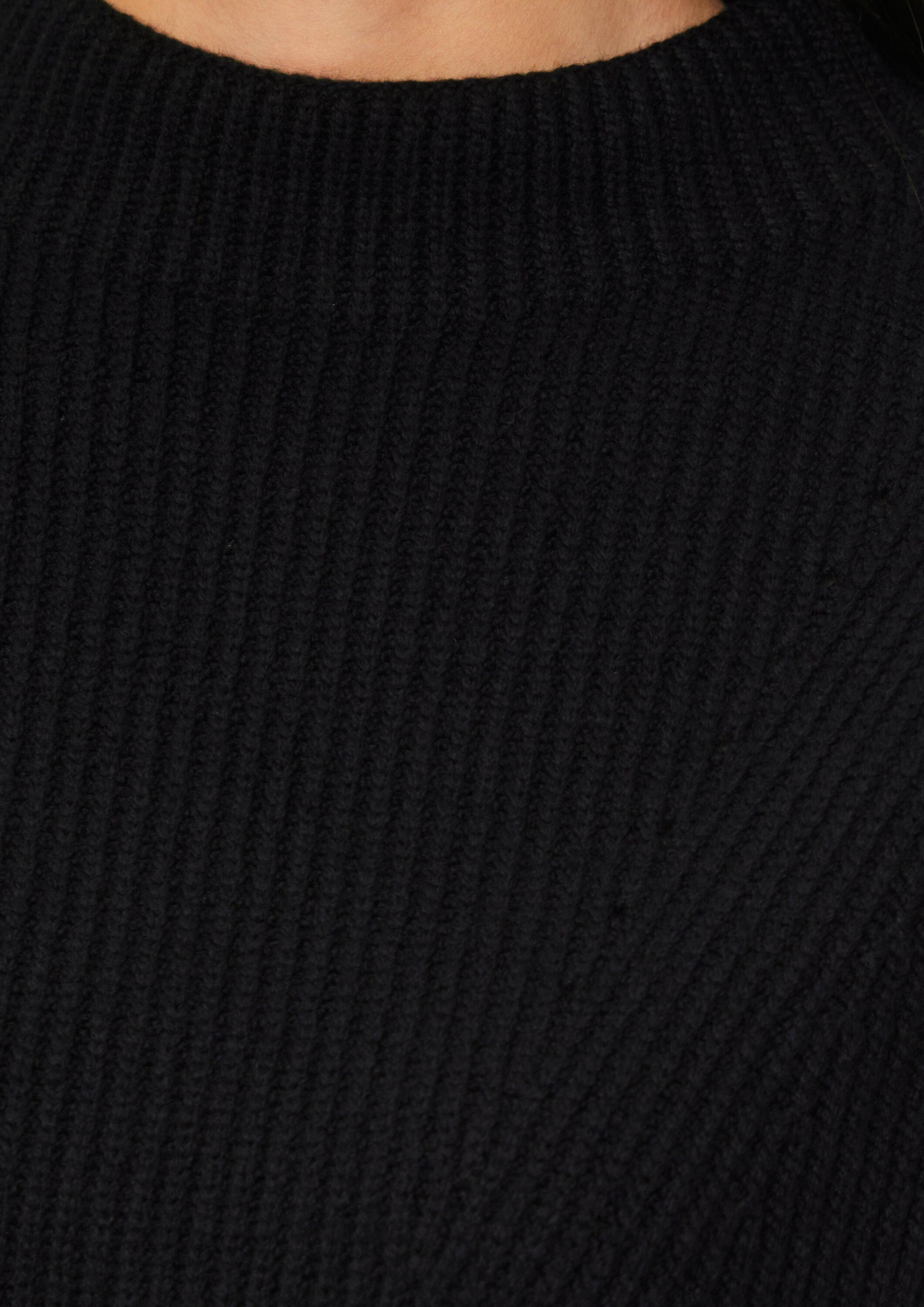 s.Oliver Kurzarmshirt Strickpullunder Oversized-Strickpullunder mit Ajour-Detail