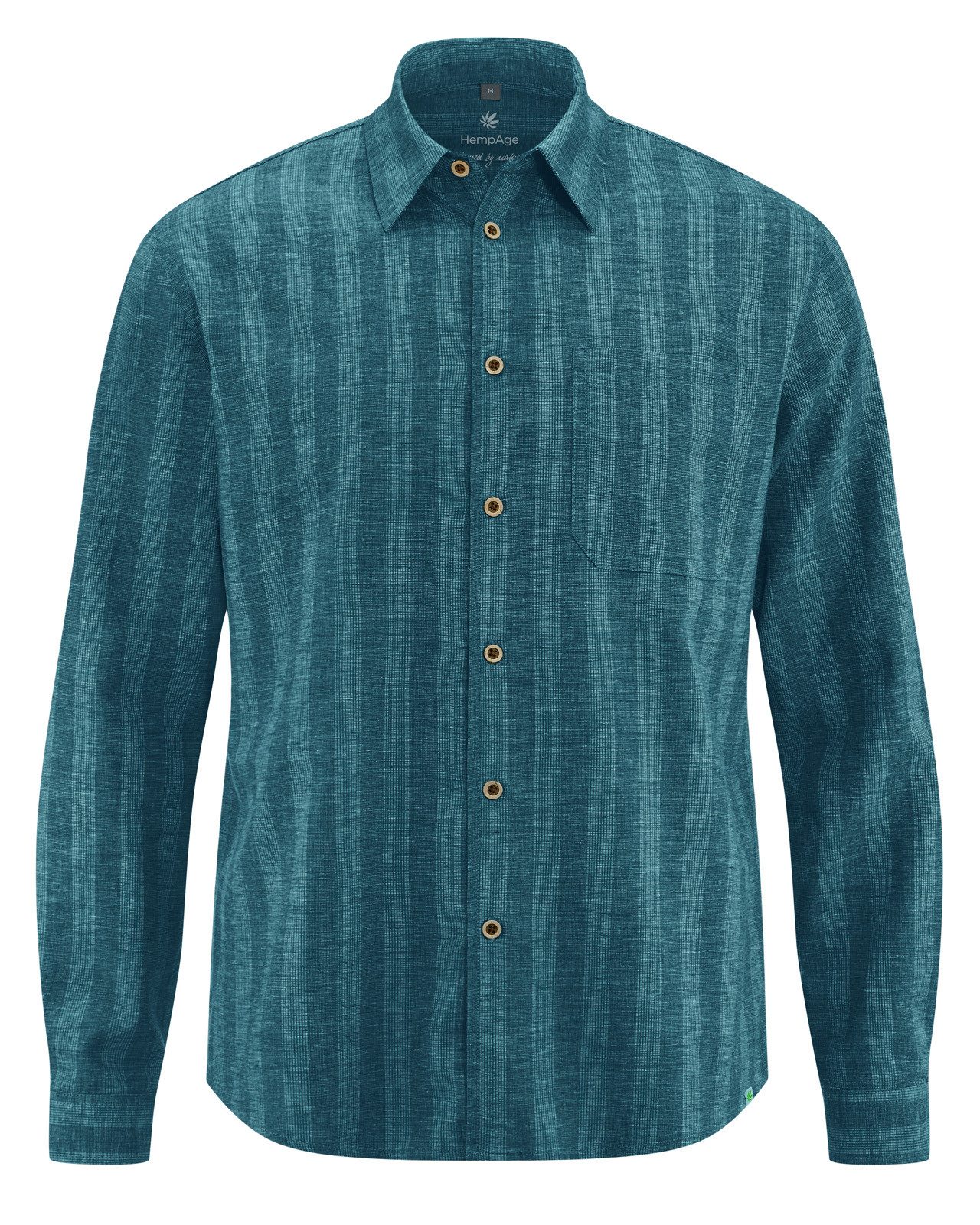 HempAge Langarmhemd Freizeithemd mit Streifen Herren aus Hanf/Biobaumwolle - Casual Fit
