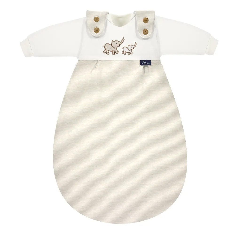 Alvi® Babyschlafsack ALVI Baby-Mäxchen 3tlg. Organic Cotton Olifant, 68/74