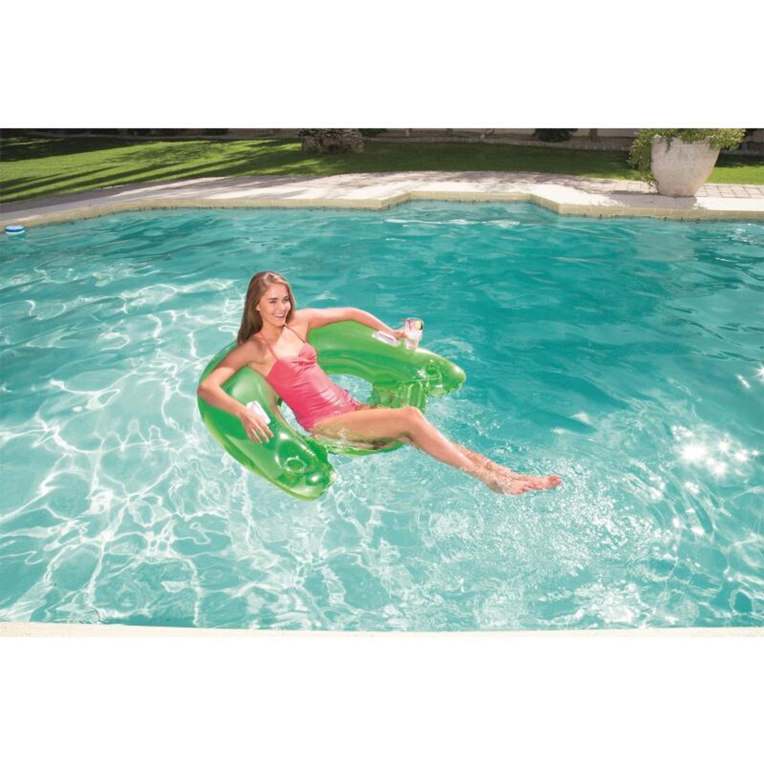 Schwimmsitz Poolmatte Bestway Luftmatratze Bestway Lazy Lounge Wasserliege Folienballon