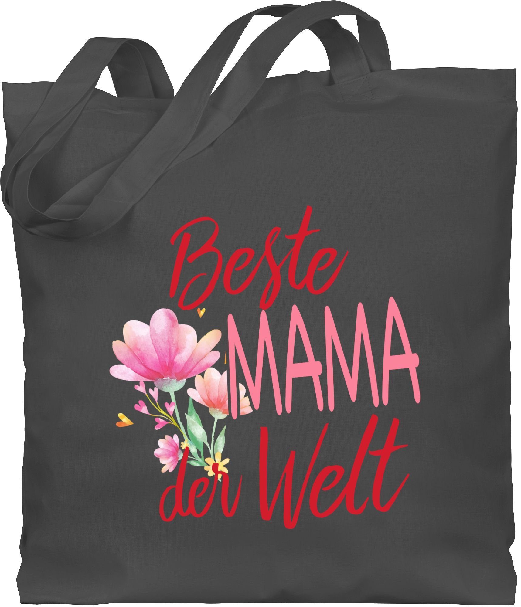 Beste Welt Mama - der Umhängetasche 2 Shirtracer Muttertagsgeschenk Geschenk, Dunkelgrau