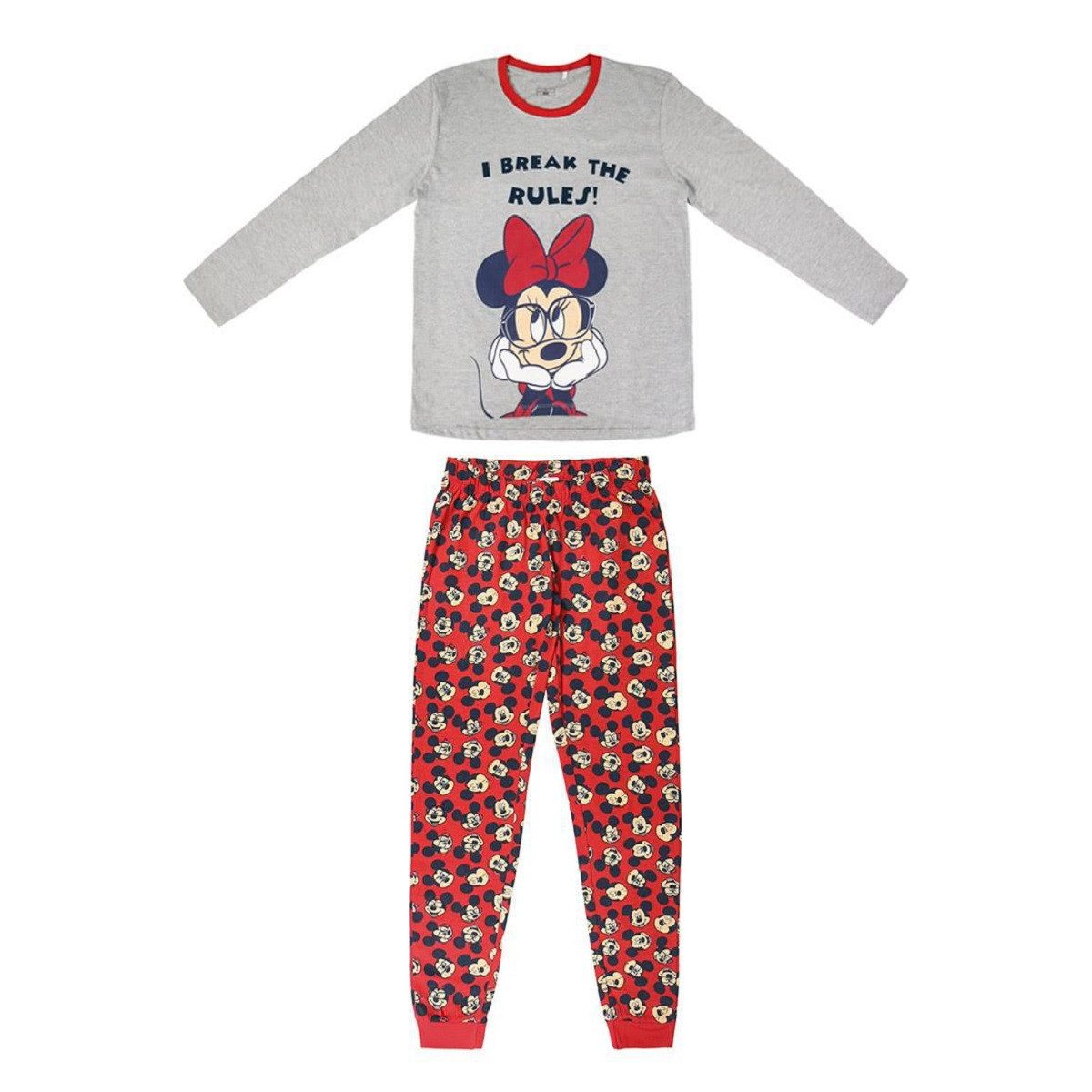 Disney Minnie Mouse Pyjama Schlafanzug Pyjama Nachtanzug aus 100% Baumwolle Schlafanzug