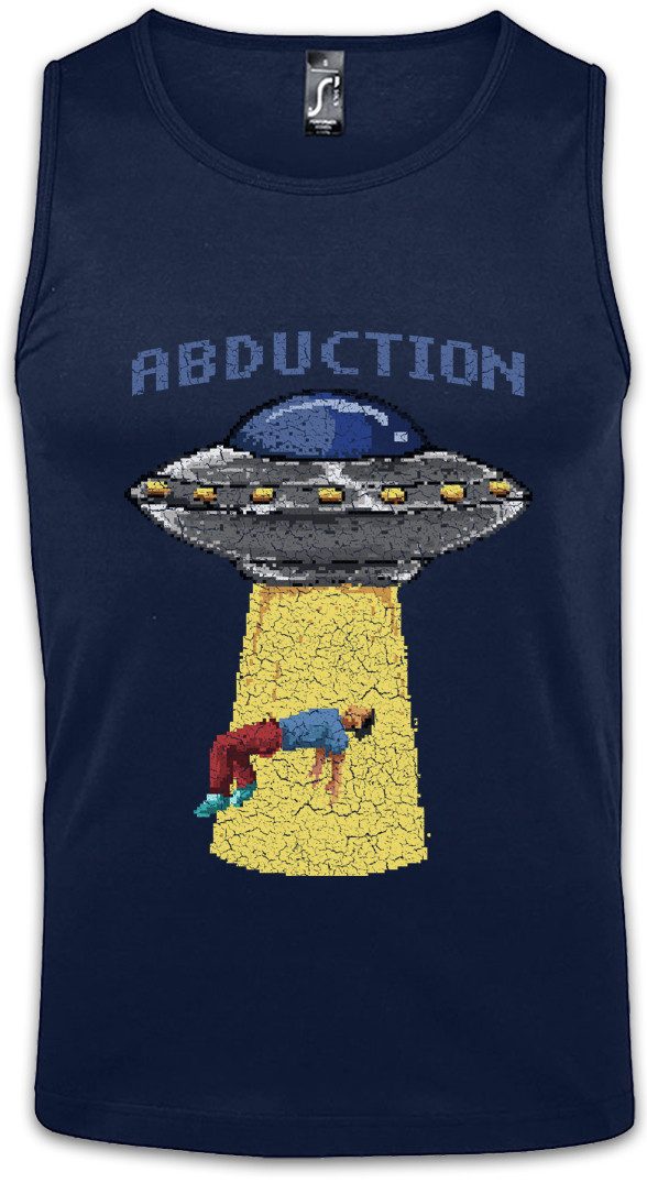 Tanktop Abduction UFO Ärmelloses T-Shirt Pixel Flying Saucers Vril Flugscheibe