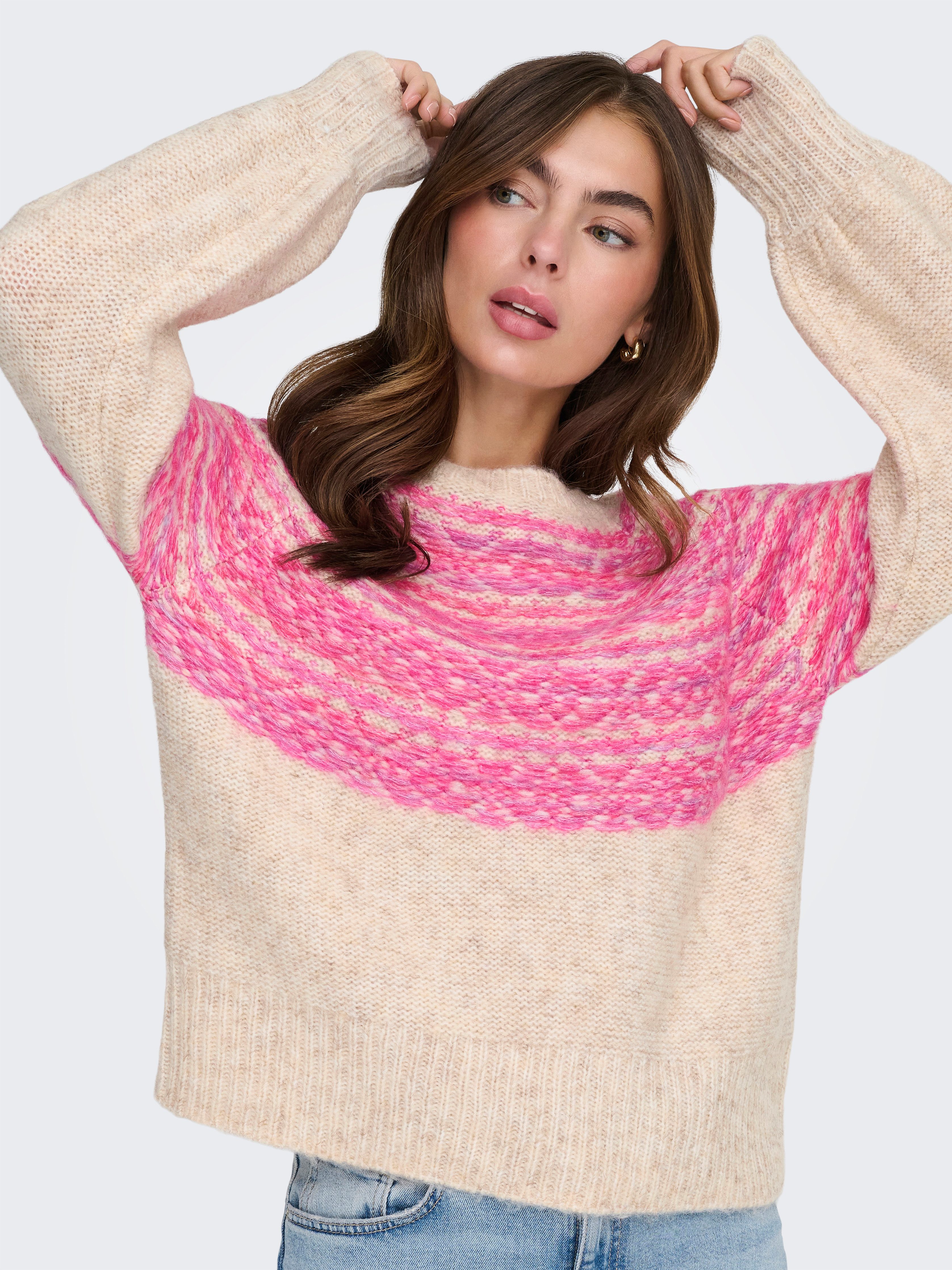ONLY Strickpullover ONLSIDONA LIFE LS JQ O-NECK KNT günstig online kaufen
