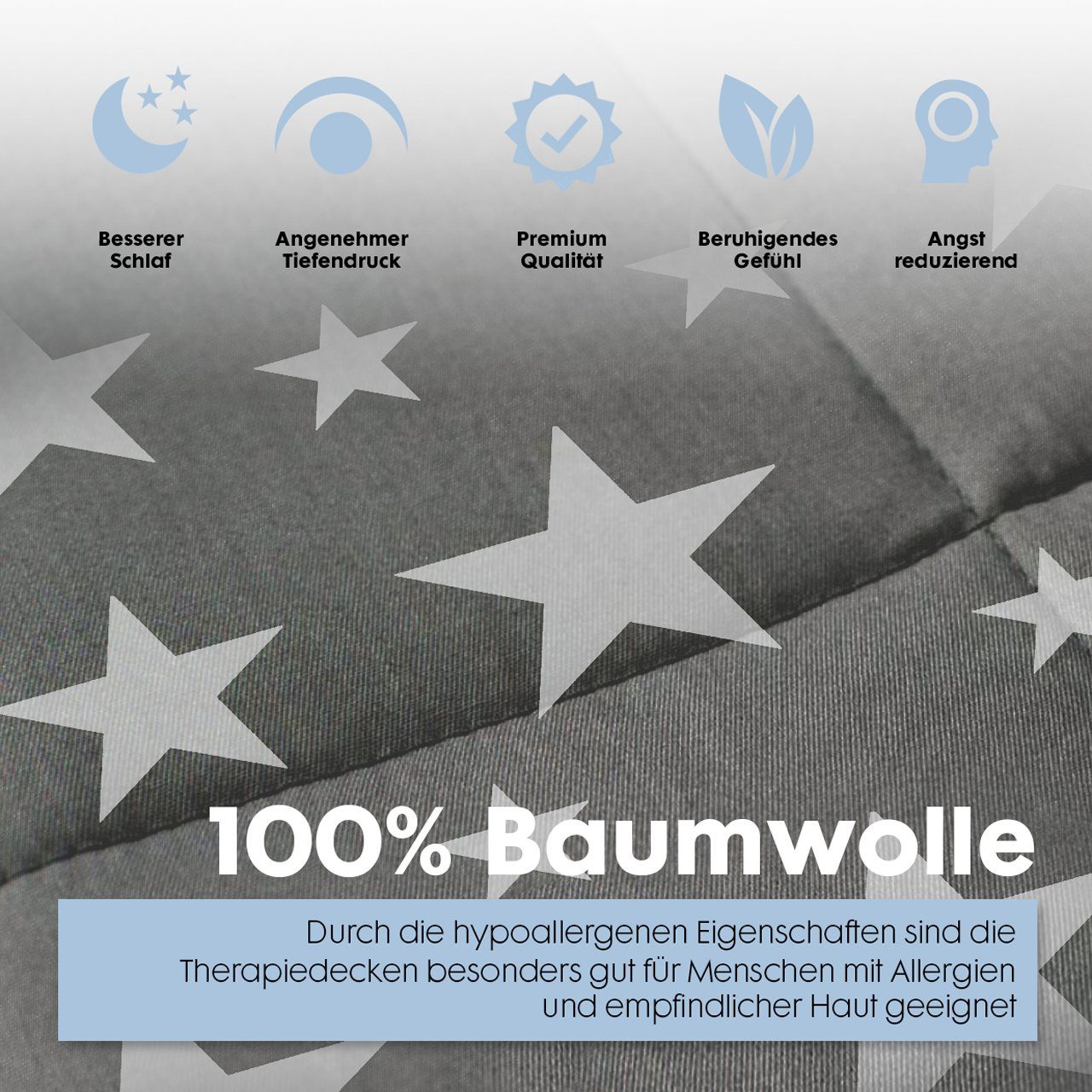 Dailydream Gewichtsdecke Kinder Therapie-Bettdecke, 3,2Kg, 104x150cm, günstig online kaufen