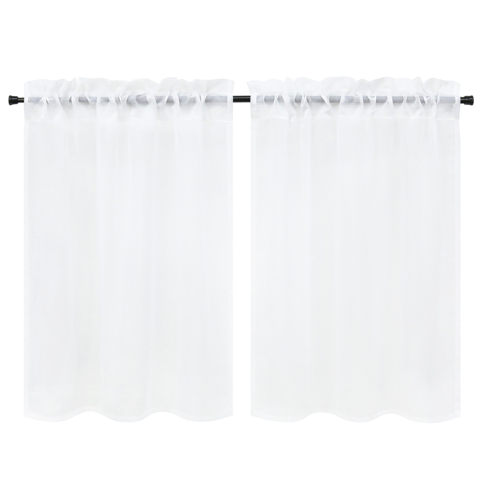 Joyswahl Scheibengardine (2 St), Stangendurchzug, transparent, Voile Kurzst günstig online kaufen