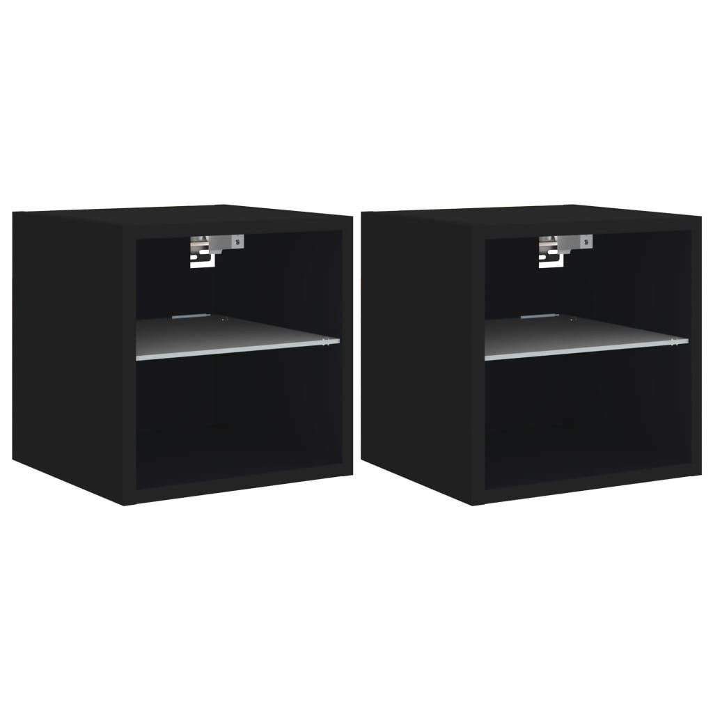 vidaXL TV-Wand TV-Wandschränke mit LED-Leuchten 2 günstig online kaufen