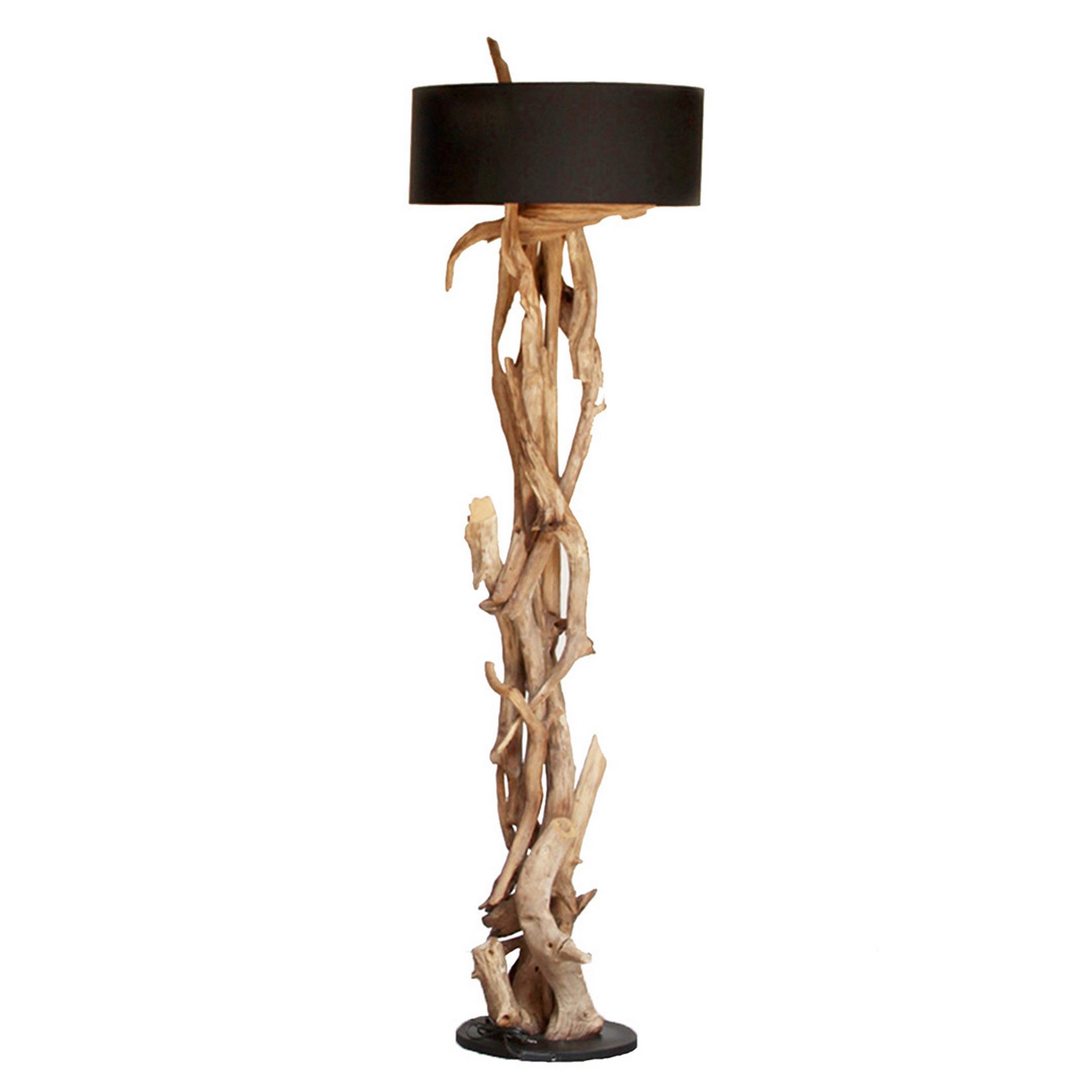 ExotischerLeben Stehlampe Bluma - Design Holz Lampe, Höhe 180 cm, Handarbeit aus Treibholz, E27, Еко-товар