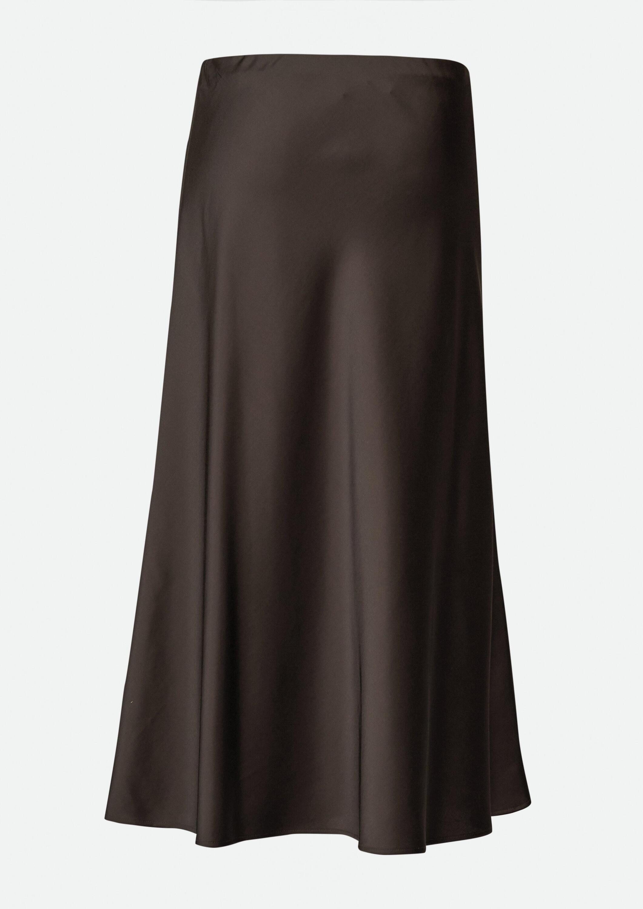 comma Maxirock Rock Fließender Satinrock in Midi-Länge