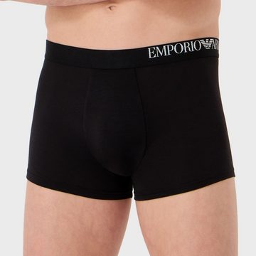 Emporio Armani Trunk Soft Touch Eco Fiber (3-St., 3er Pack) mit Markenname auf dem elastischen Bund