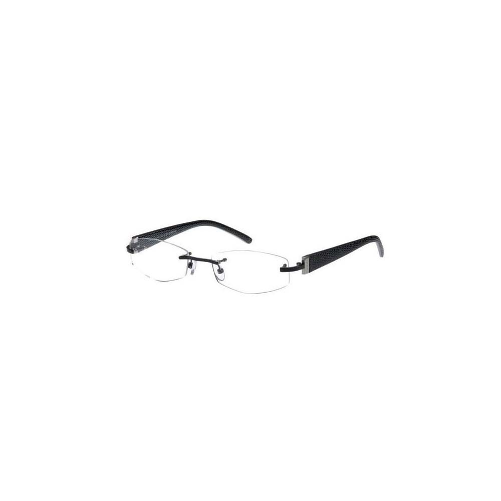 Brillengestell Korrektionsfassung Brille Metall Leder Schwarz 52/18/135 - OF1145001