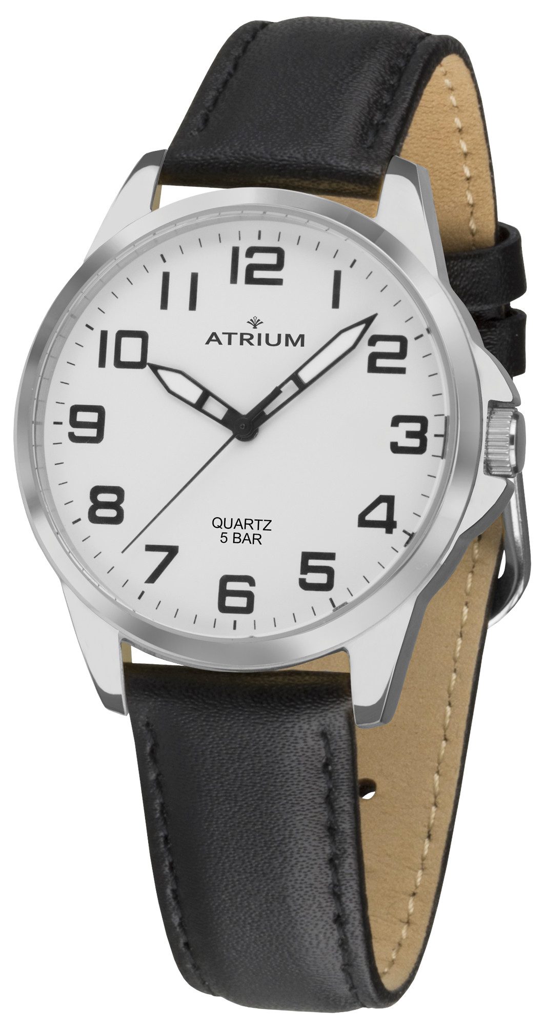 Atrium Quarzuhr A49-10 Damen Armbanduhr Lederband, analog klassisch schlicht modern deutlich Geschenk Ø 27 mm