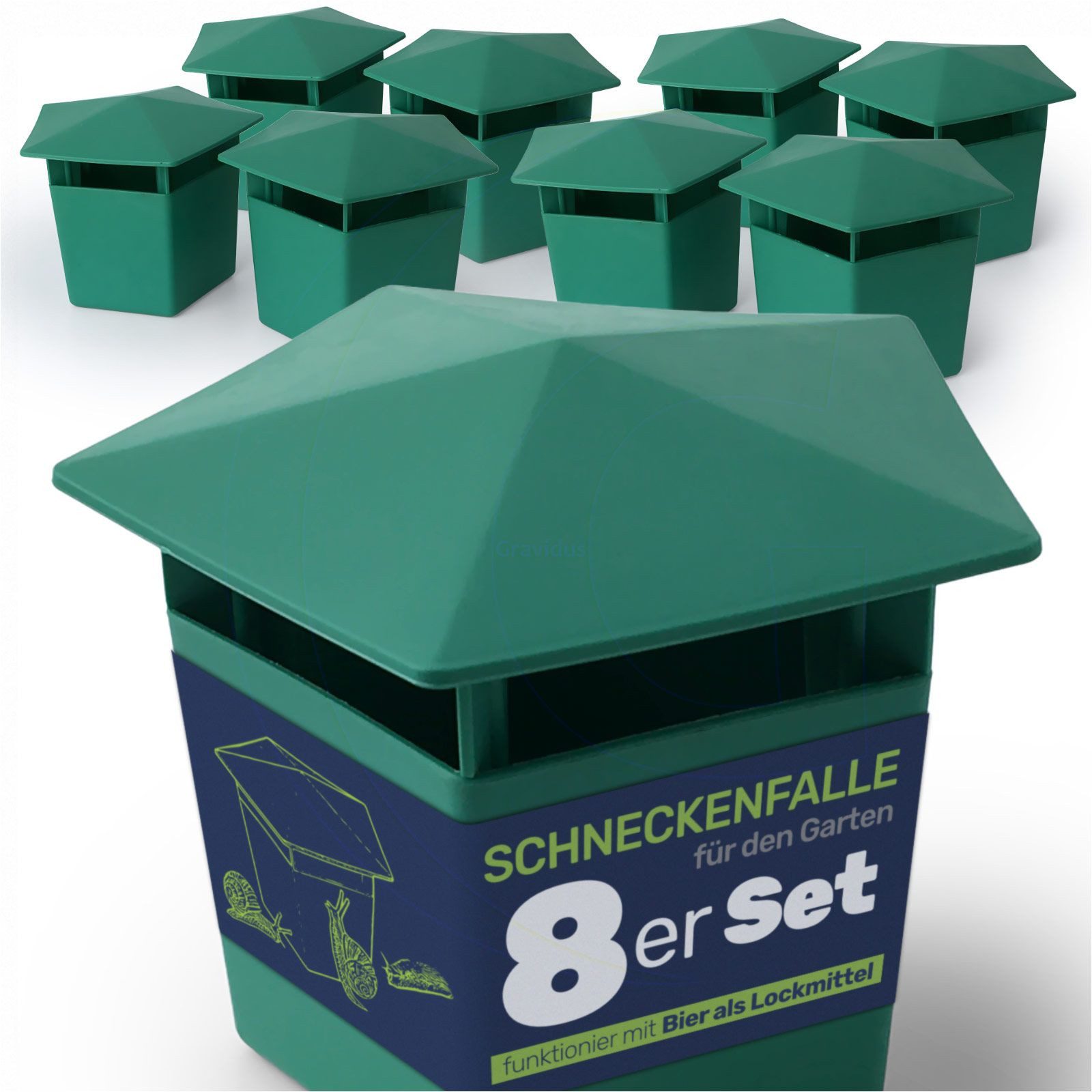 Gravidus Lebendfalle Schneckenfalle Set Schneckenschutz Garten