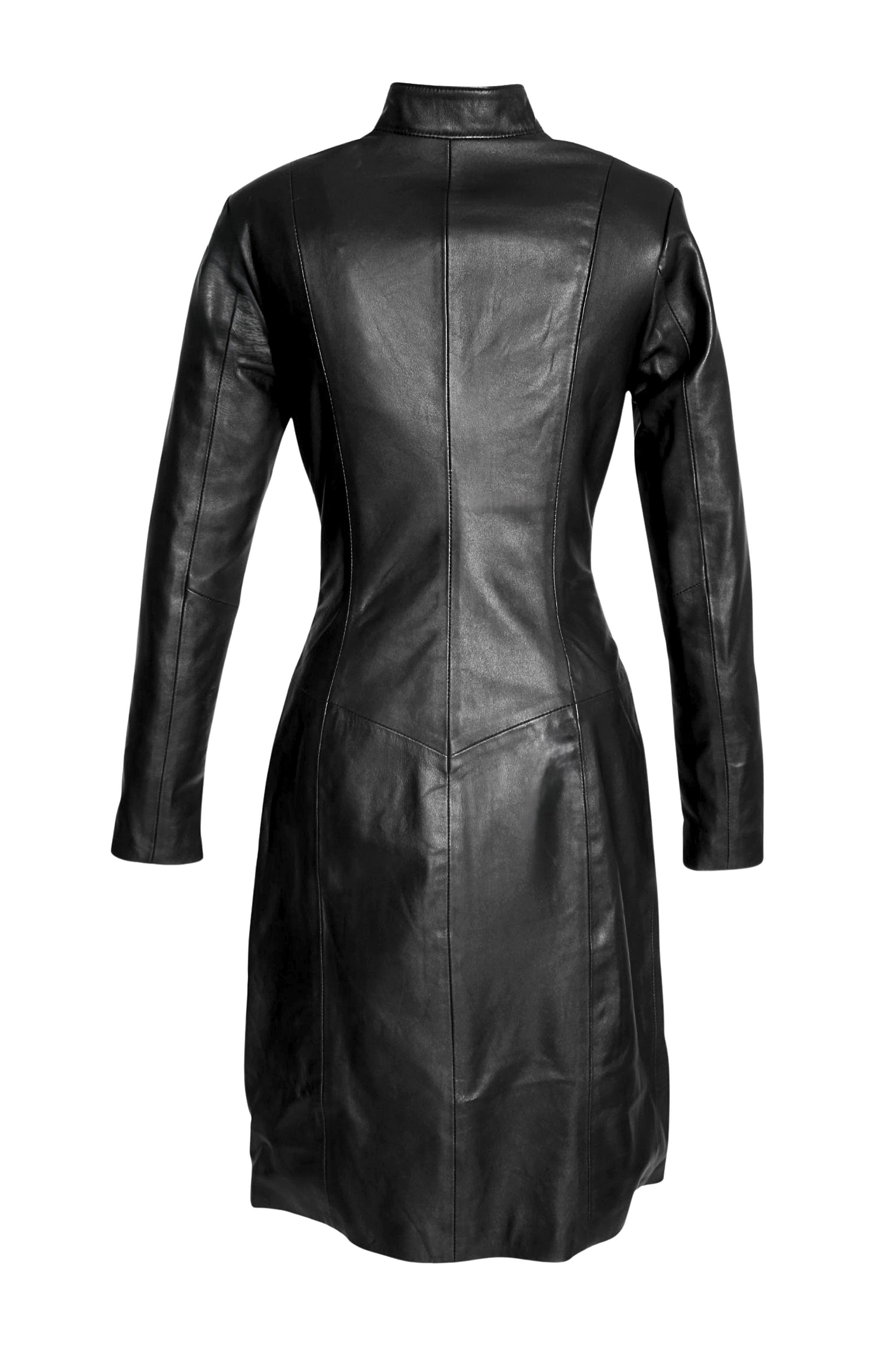 Be Noble Ledermantel Vanessa Eleganter Ledermantel der auch als Lederkleid günstig online kaufen