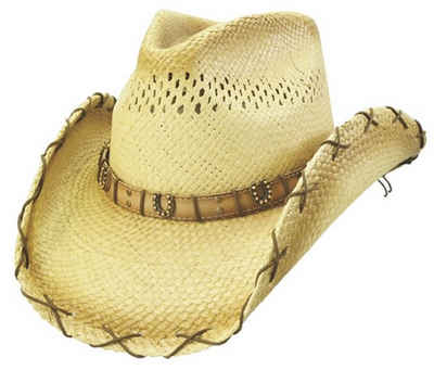 Dallas Hats Cowboyhut HORSE SHOE I Cowboyhut Beige Pinch Front