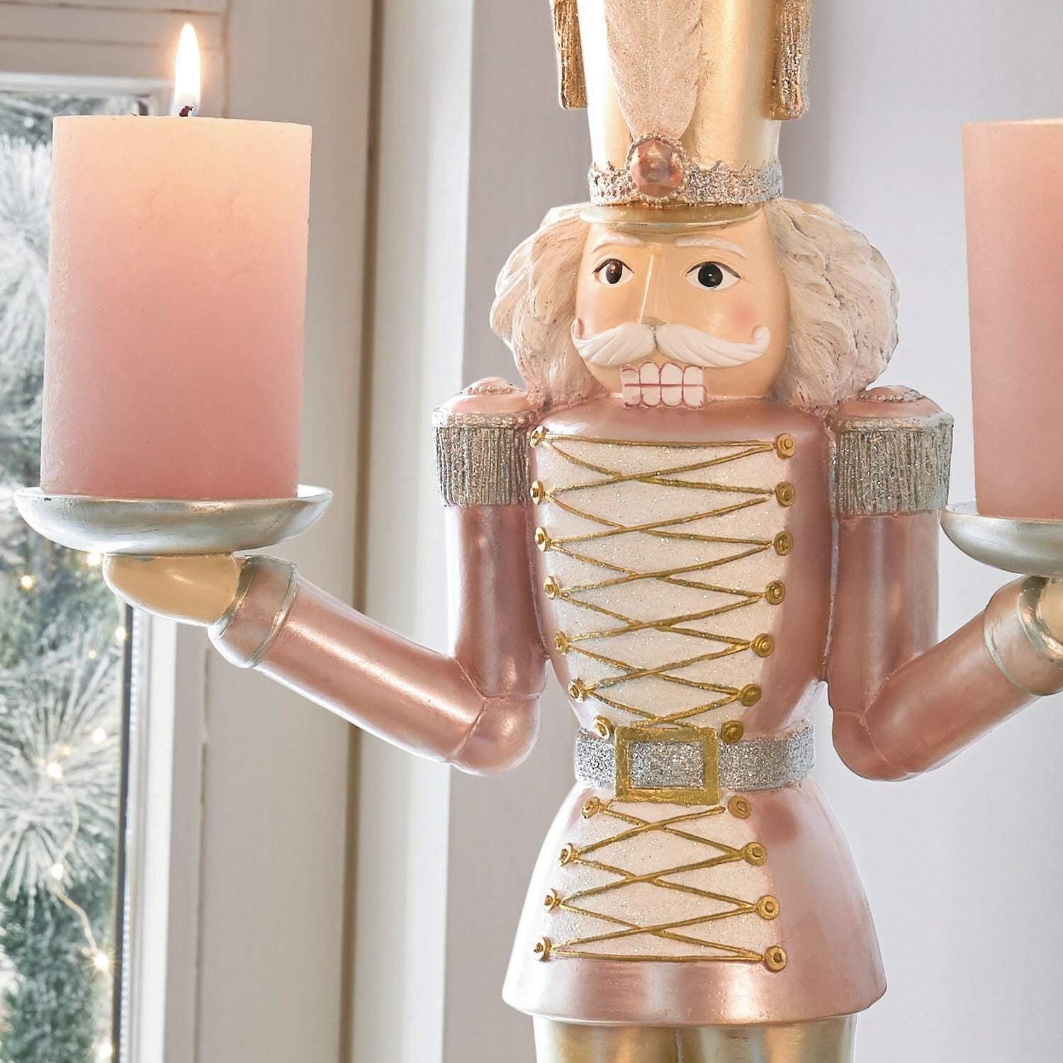 Janki Kerzenständer antikrosa/antikgold Mirabeau Weihnachtsfigur