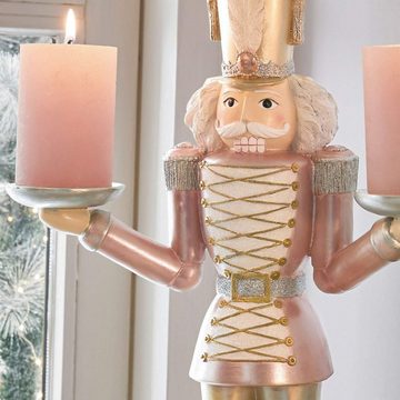 Mirabeau Weihnachtsfigur Kerzenständer Janki antikrosa/antikgold