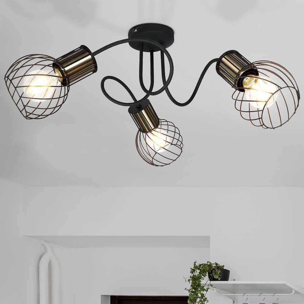 Käfig Design LED Rondell Retro Leuchtmittel Leuchte Strahler inklusive, nicht etc-shop Lampe Deckenspot, Spot Decken