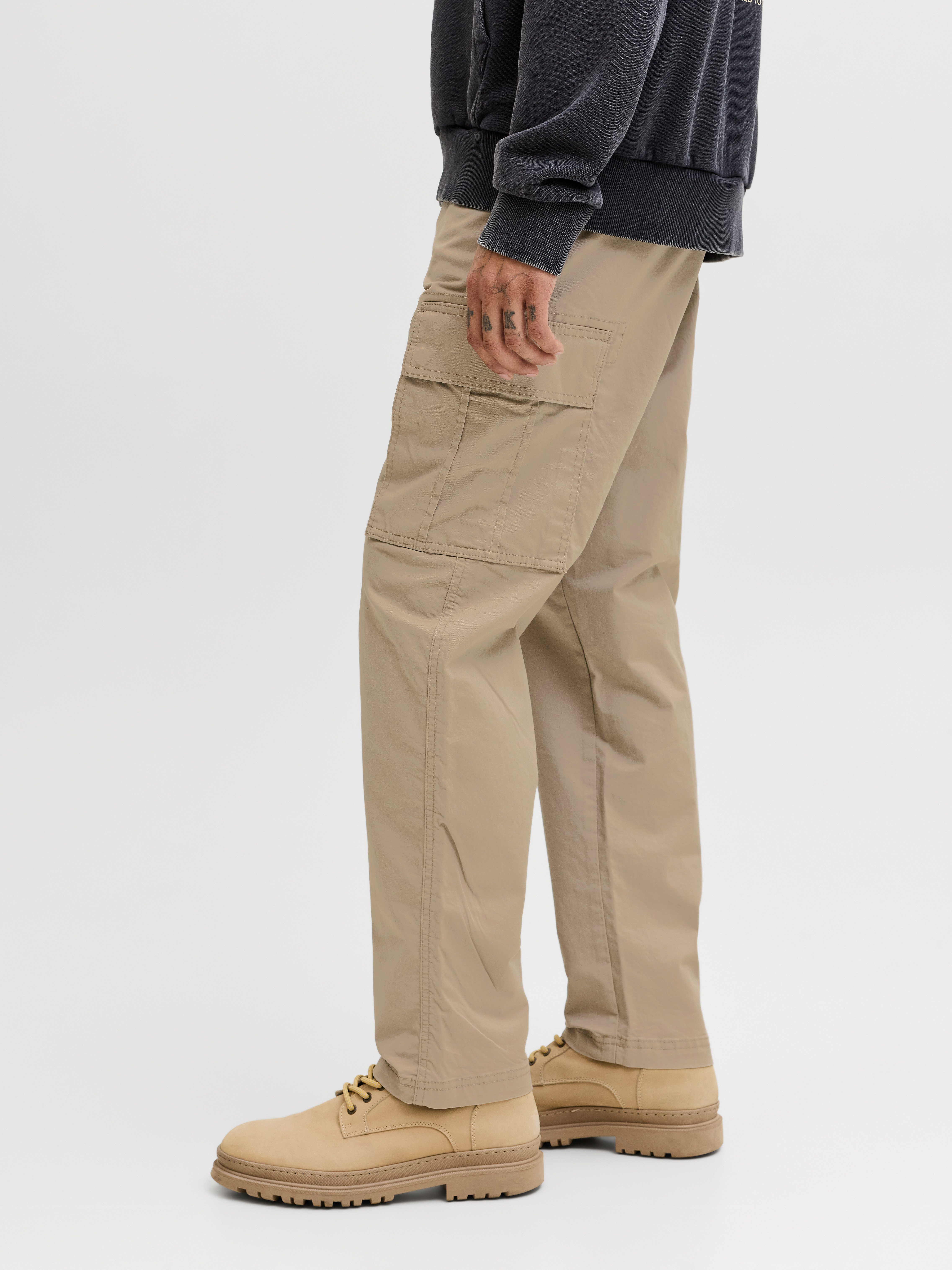 Jack & Jones Cargohose JPSTKANE FRANK CARGO NOOS Baumwollmischung, locker geschnitten