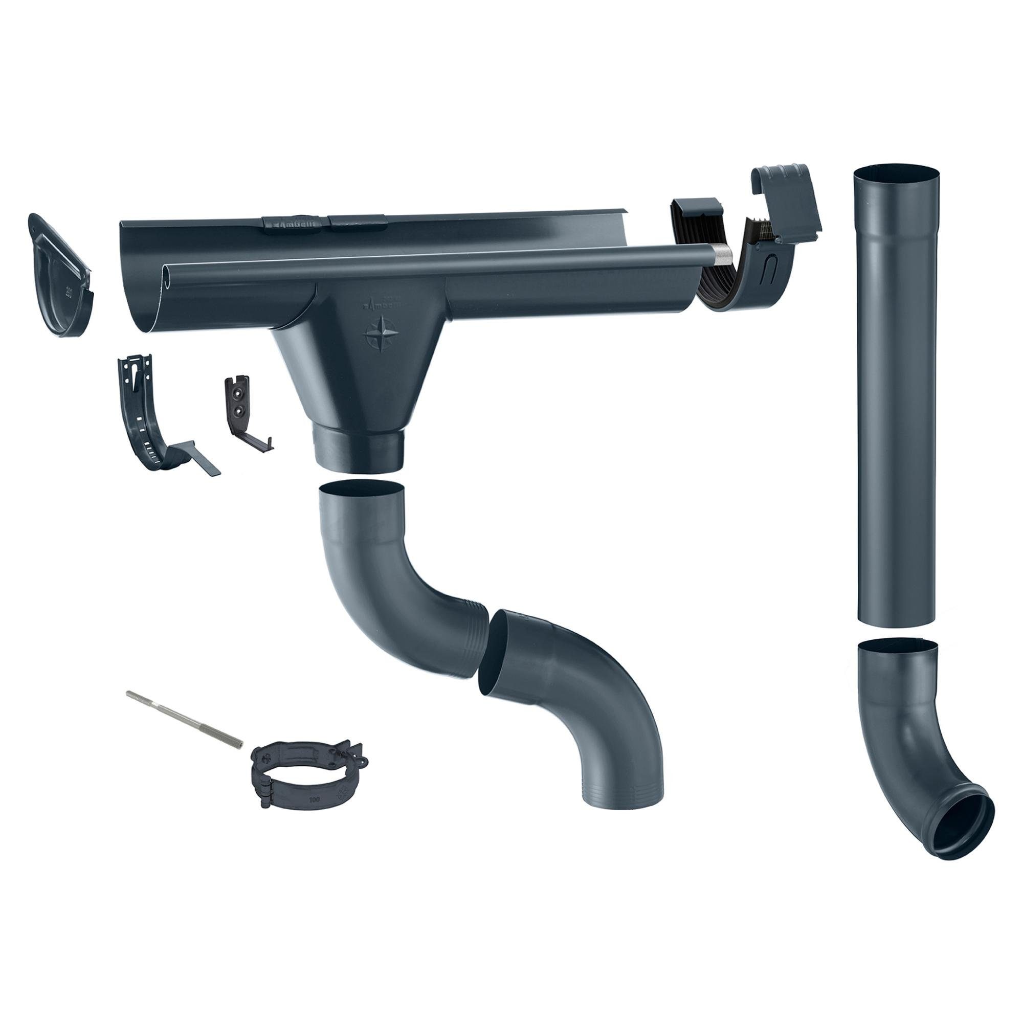 Zambelli Dachrinne RG280, Zink Dachrinne Komplettset Gartenhaus