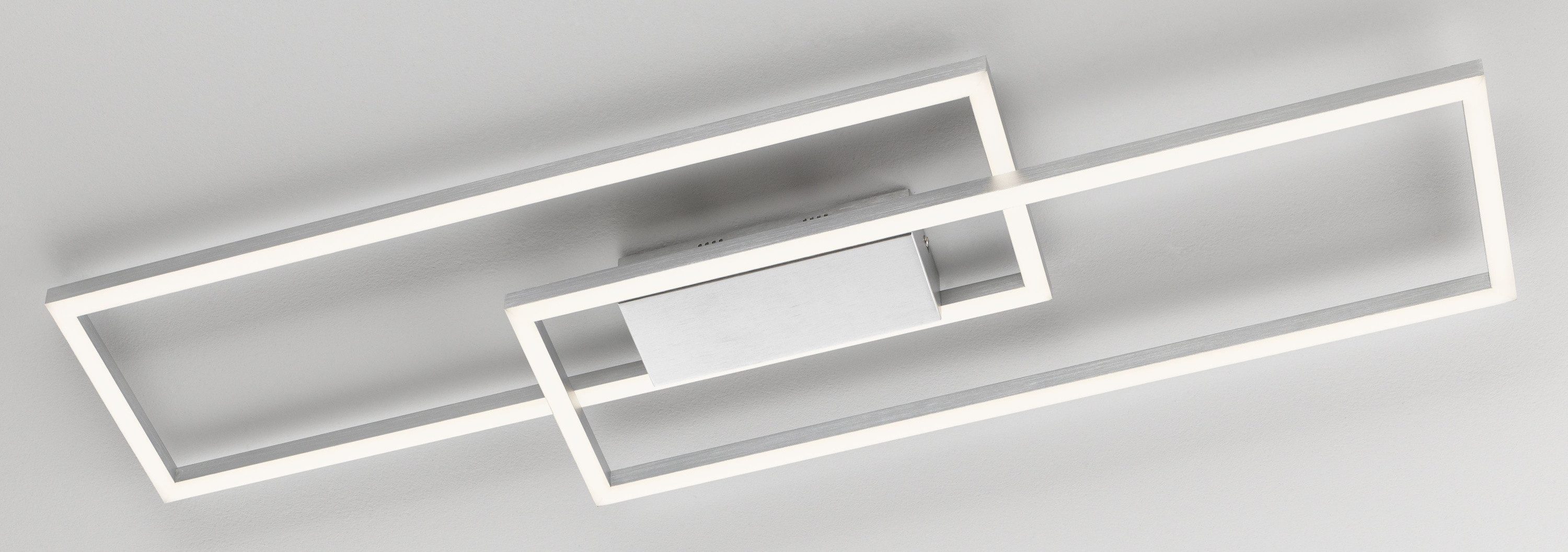 casa NOVA Deckenleuchte casa NOVA Deckenleuchte ARAGA LB 98x27 cm silber Deckenlampe