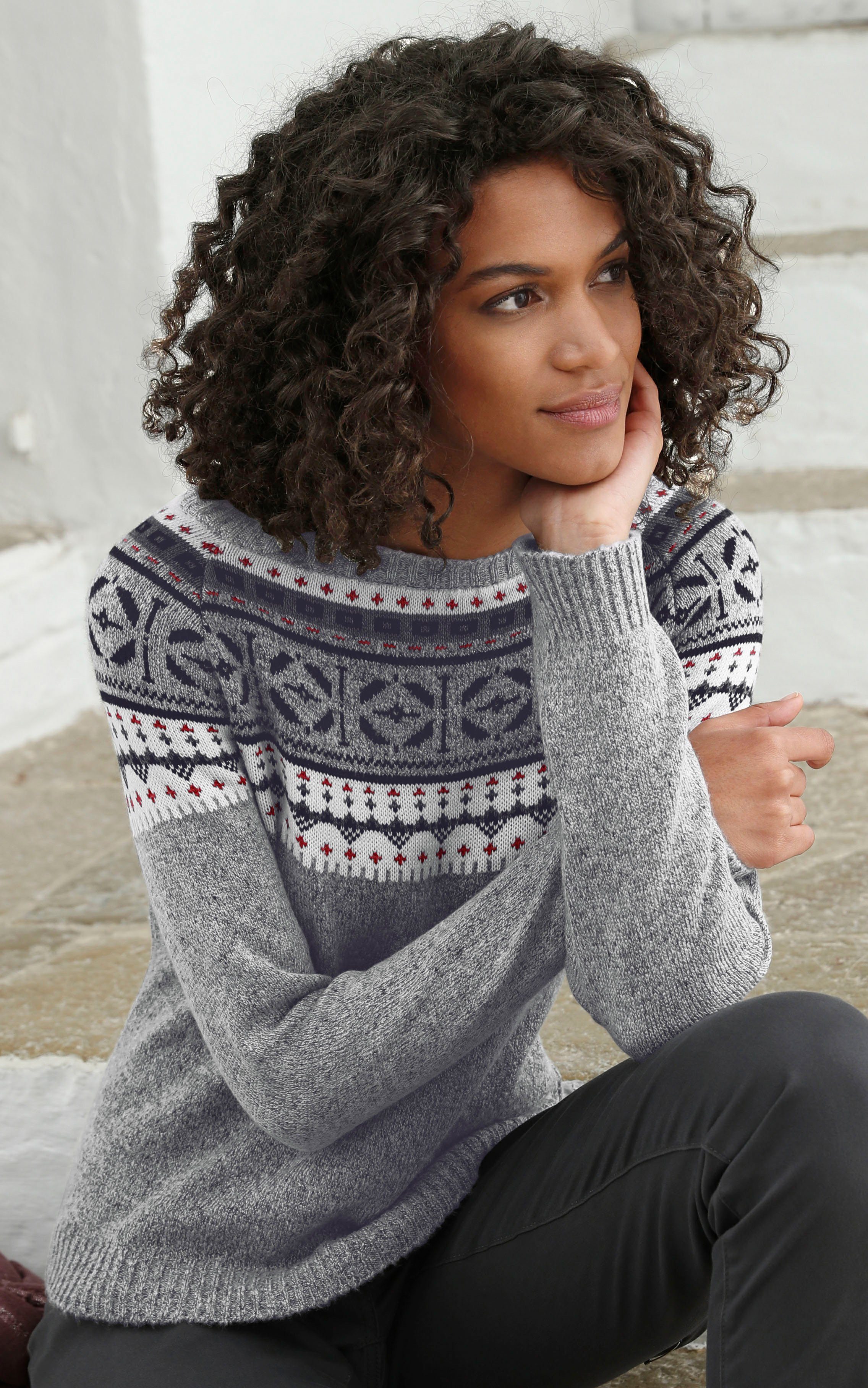 pullover damen mit norwegermuster