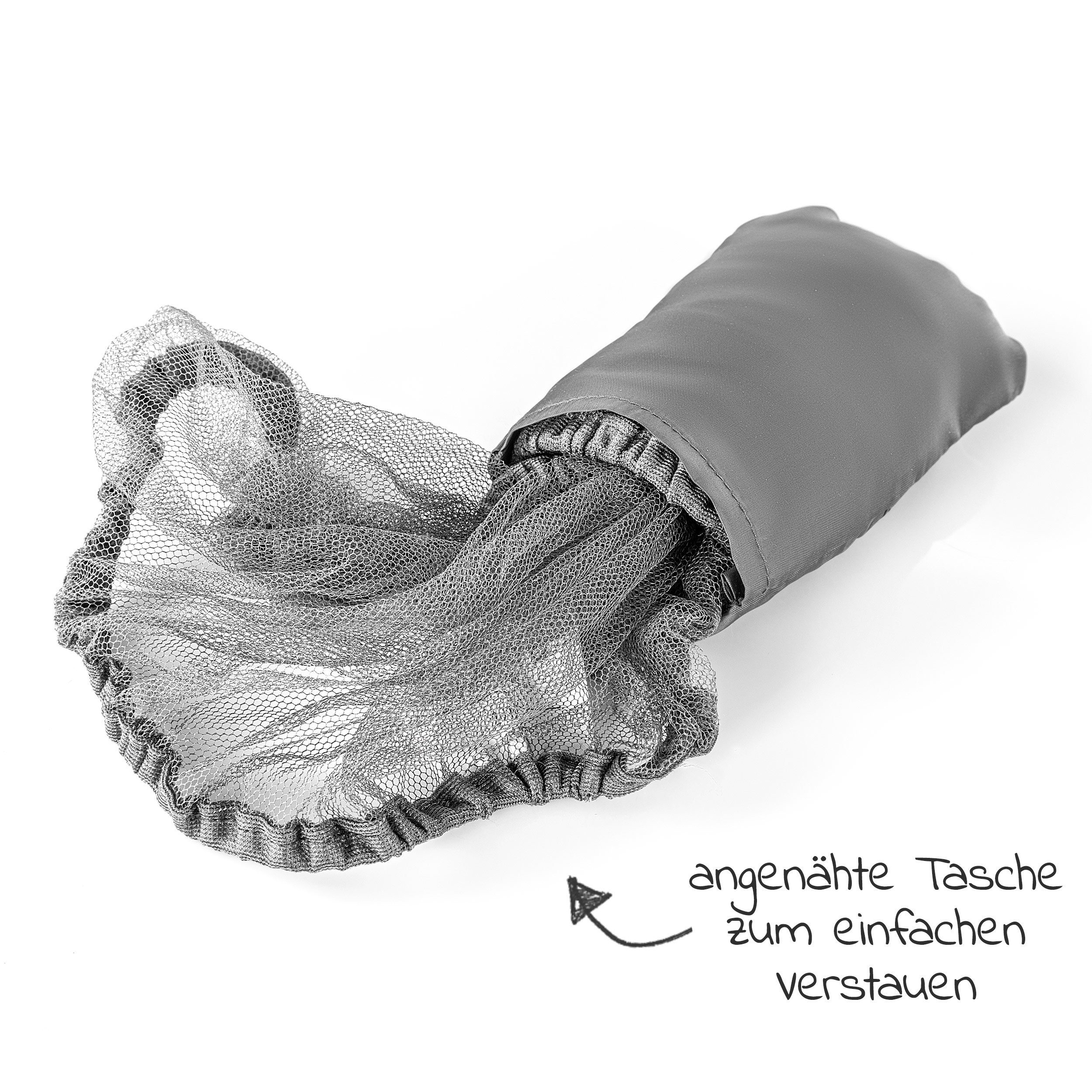 Zamboo Kinderwagenschirm 3-teiliges Sommer- & Schutzset, für Kinderwagen mit Sonnensegel, Insektenschutz & Getränkehalter