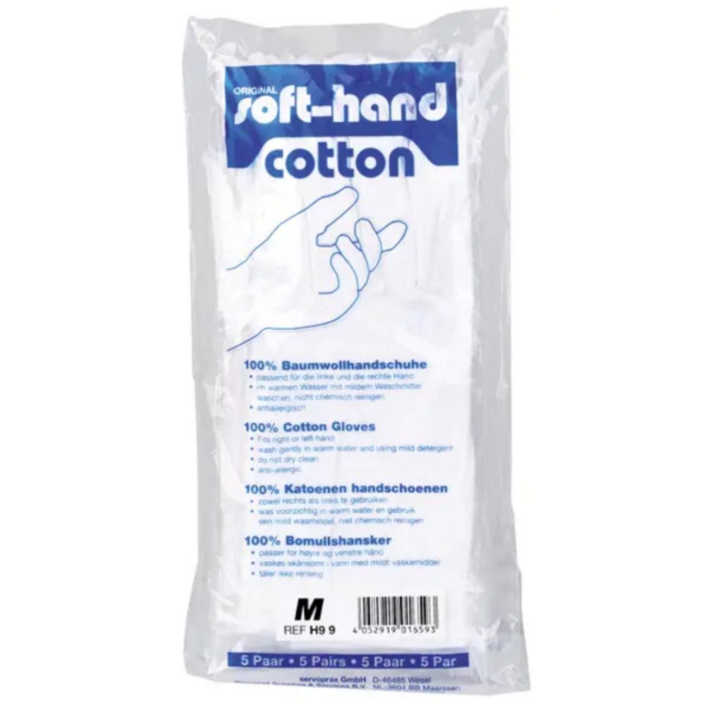 DocMed Baumwollhandschuhe Soft-Hand Cotton Zwirnhandschuhe (Baumwollhandschuhe, empfindliche Haut, Präzisionsarbeit) Hohe Hautverträglichkeit, Saugfähig und atm – Bild 3 von 4