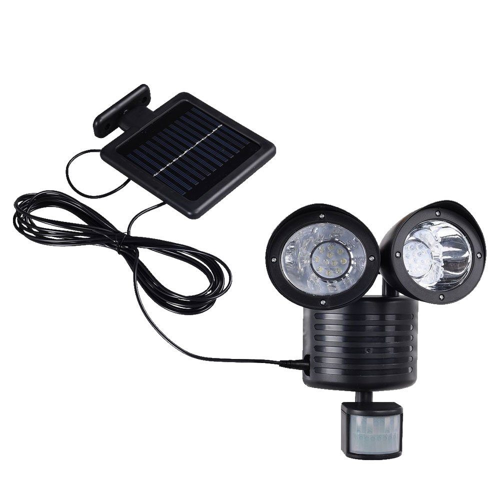 Harms Import LED Wandstrahler, LED-Leuchtmittel fest verbaut, Kaltweiß, Tageslichtweiß, LED Solar Außen Wand Leuchte Bewegungsmelder Прожектори Einfahrt Hof