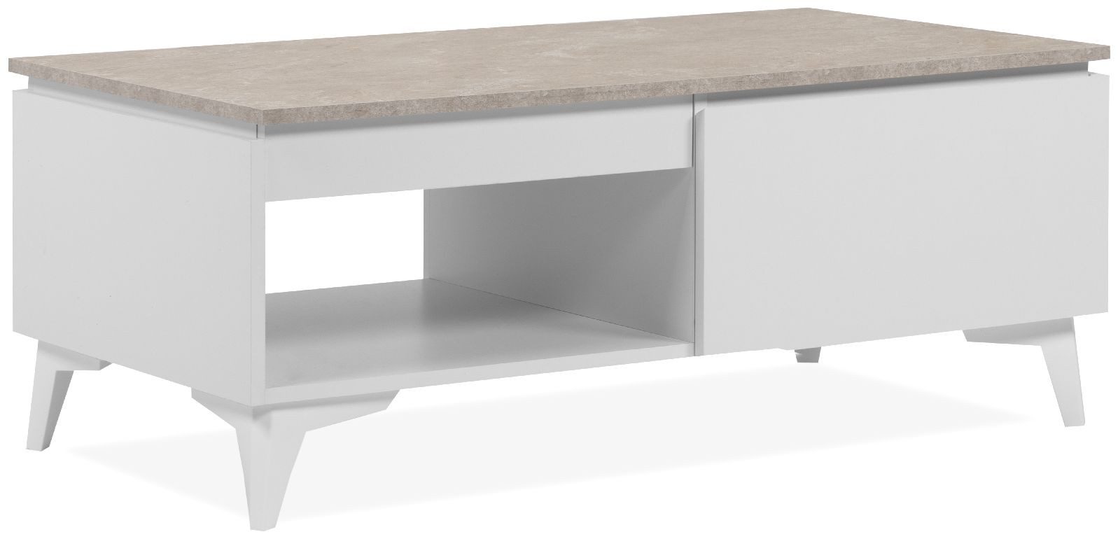 Finori Couchtisch Bertrix 55C, Sandstein, weiß, günstig online kaufen