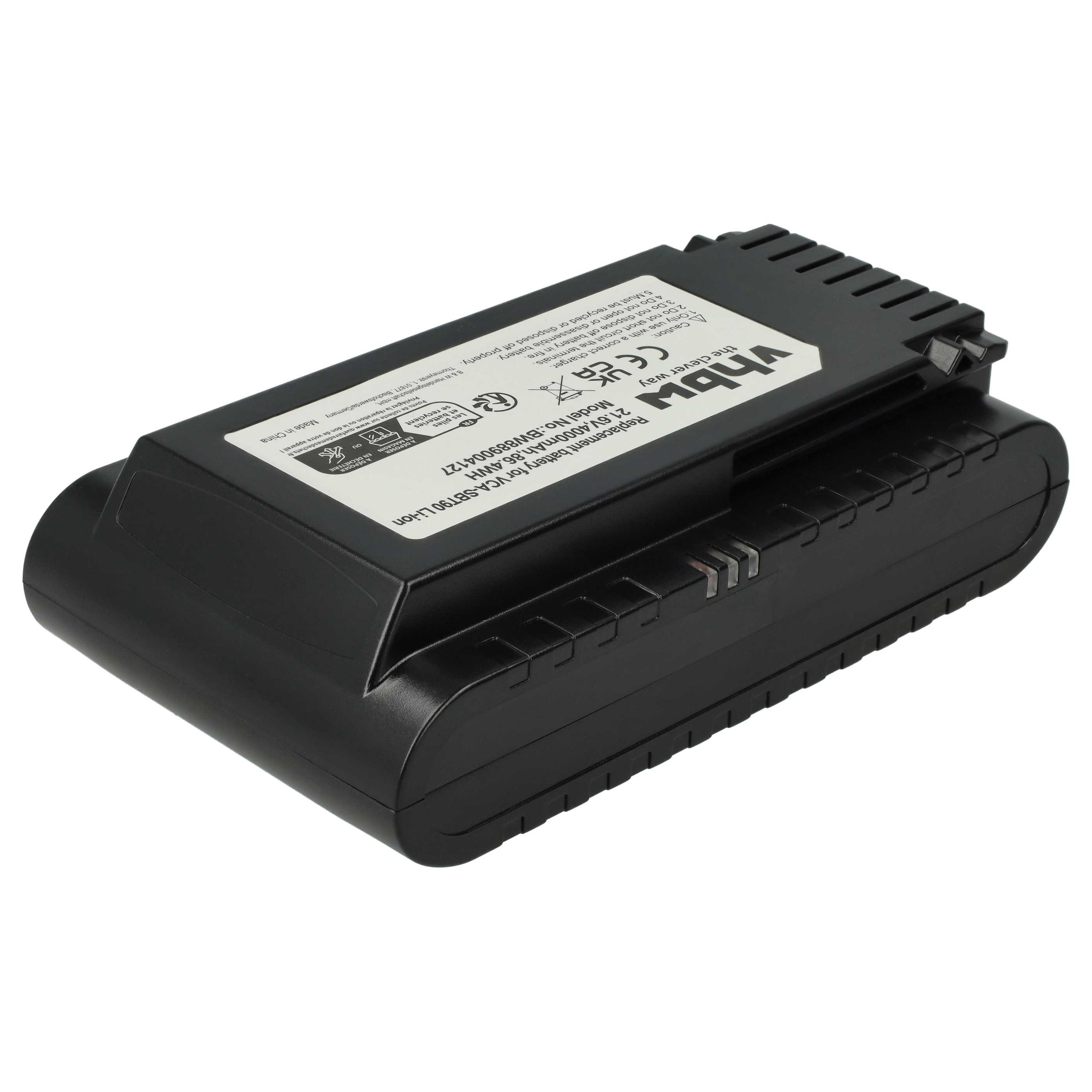 vhbw Akku passend für Samsung Jet 75 Premium VS20T7538T5/SH, 75 Premium, Staubsauger-Akku Akku Li-Ion 4000 mAh (21,6 V, 1 St), Leistungsfähiger Austausch-Akku für Ihren Staubsauger