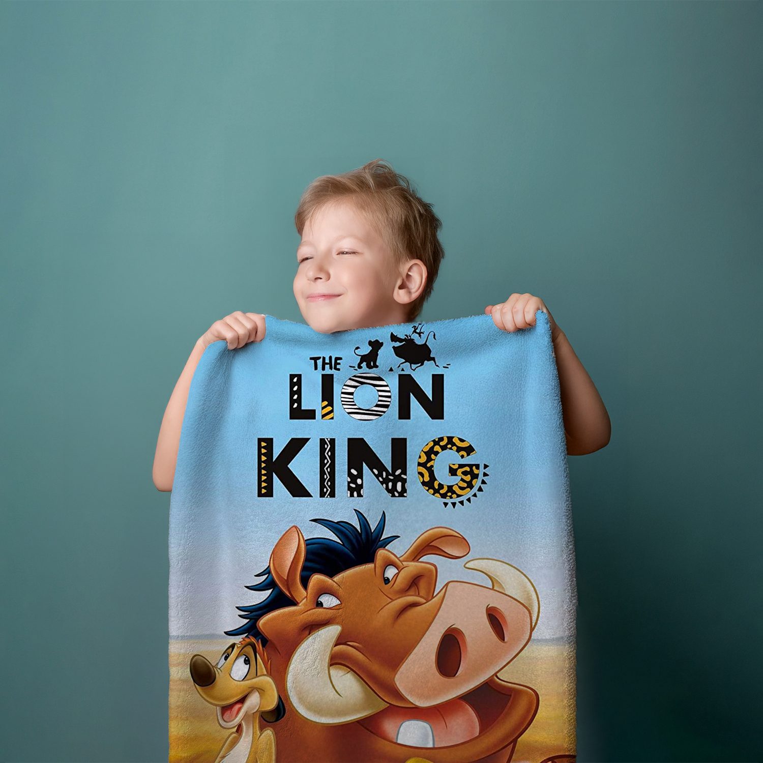 Jerry Fabrics Handtücher Duschtuch Badetuch Strandtuch Velourstuch König der Löwen 70 x 140cm, (1 Duschtuch, 1-St), Langlebig