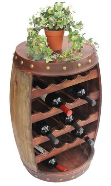 DanDiBo Weinregal Holz mit Ablage Weinfass 1546 Fass 70cm Flaschenregal Flaschenständer Weinständer Bar