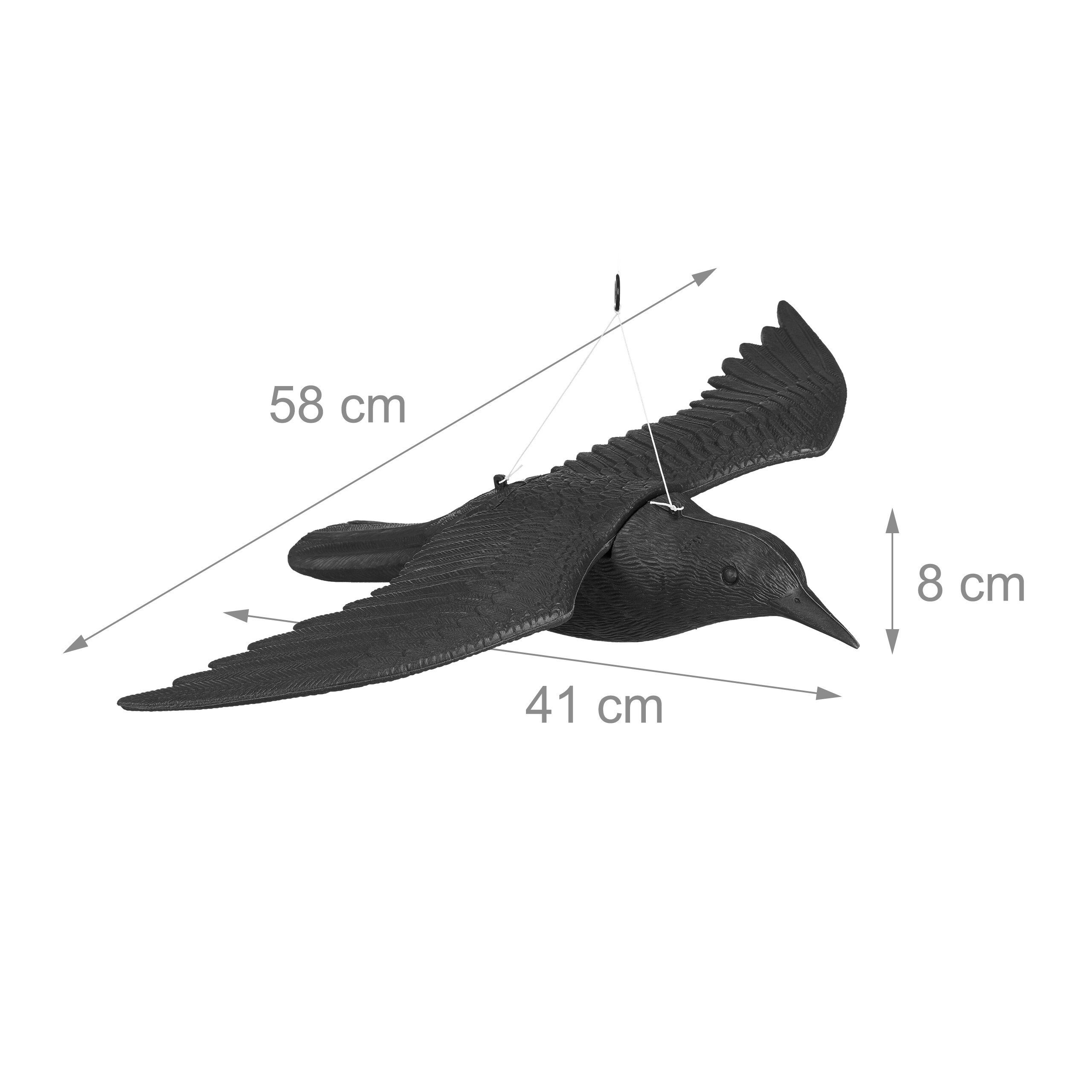 relaxdays Vogelattrappe Taubenschreck Krähe im 2er Set