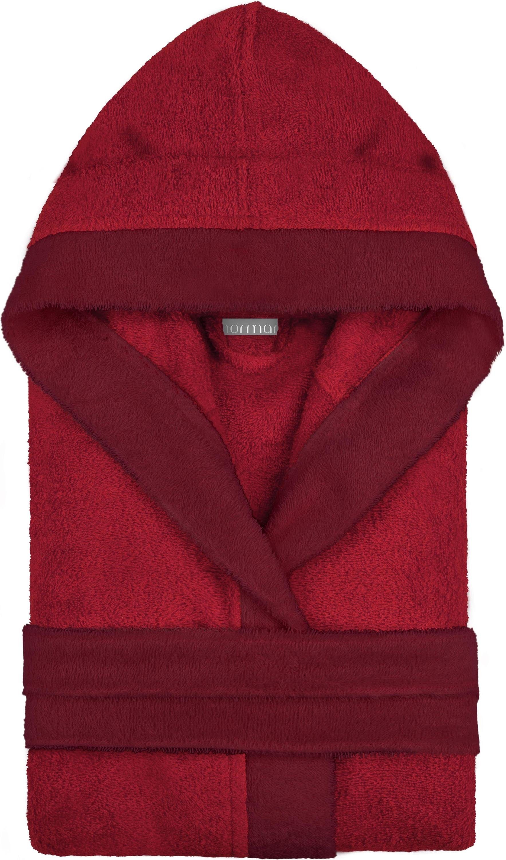 normani Kinderbademantel Kinder Bademantel aus Bio-Baumwolle Elounda, Bio-Baumwolle, Kapuze, Bindegürtel, Kinderbademantel aus weichem und schadtsofffreiem Material