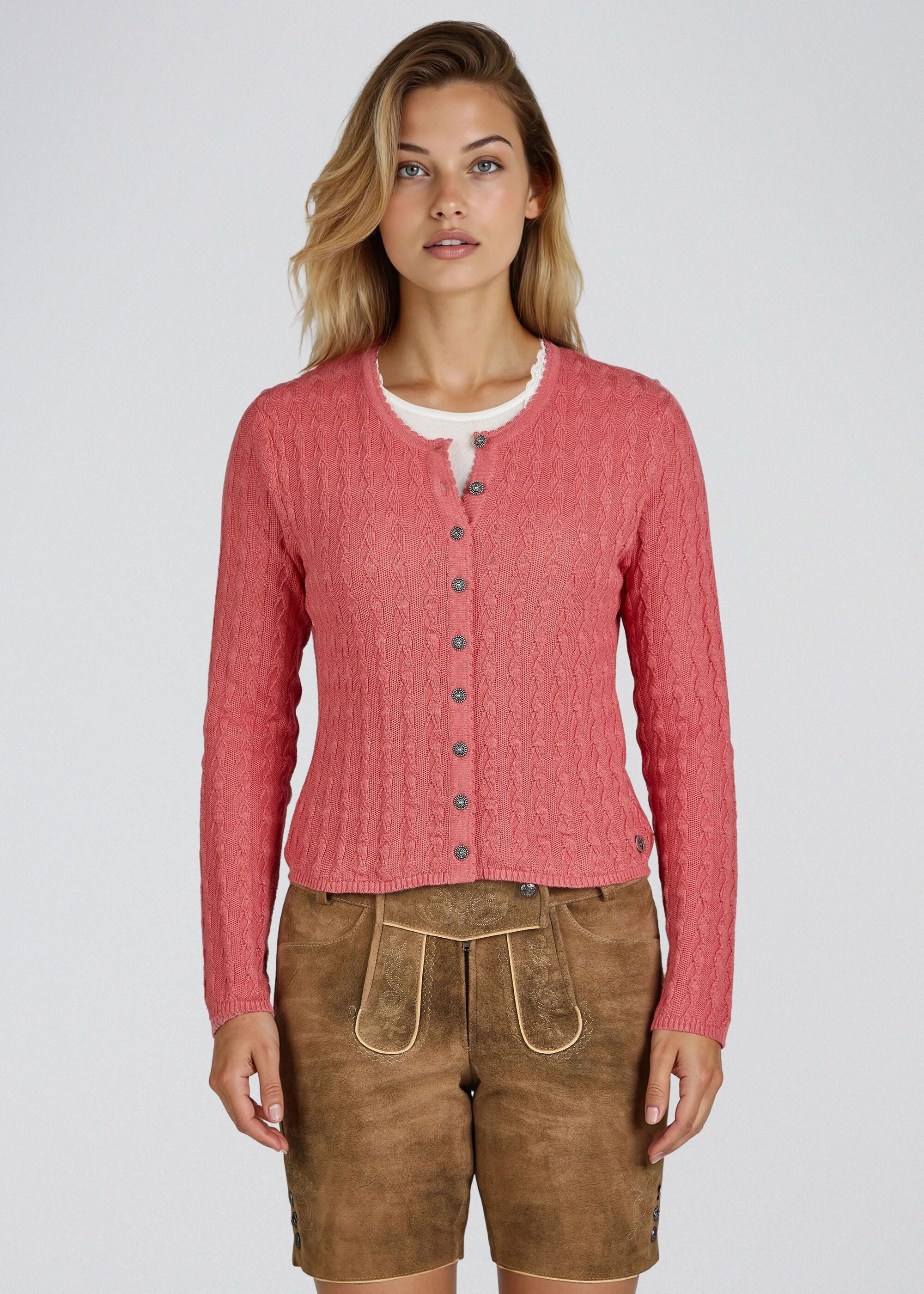 Spieth & Wensky Trachtenstrickjacke Hummeltal (1-tlg) mit klassischem Zopfmuster