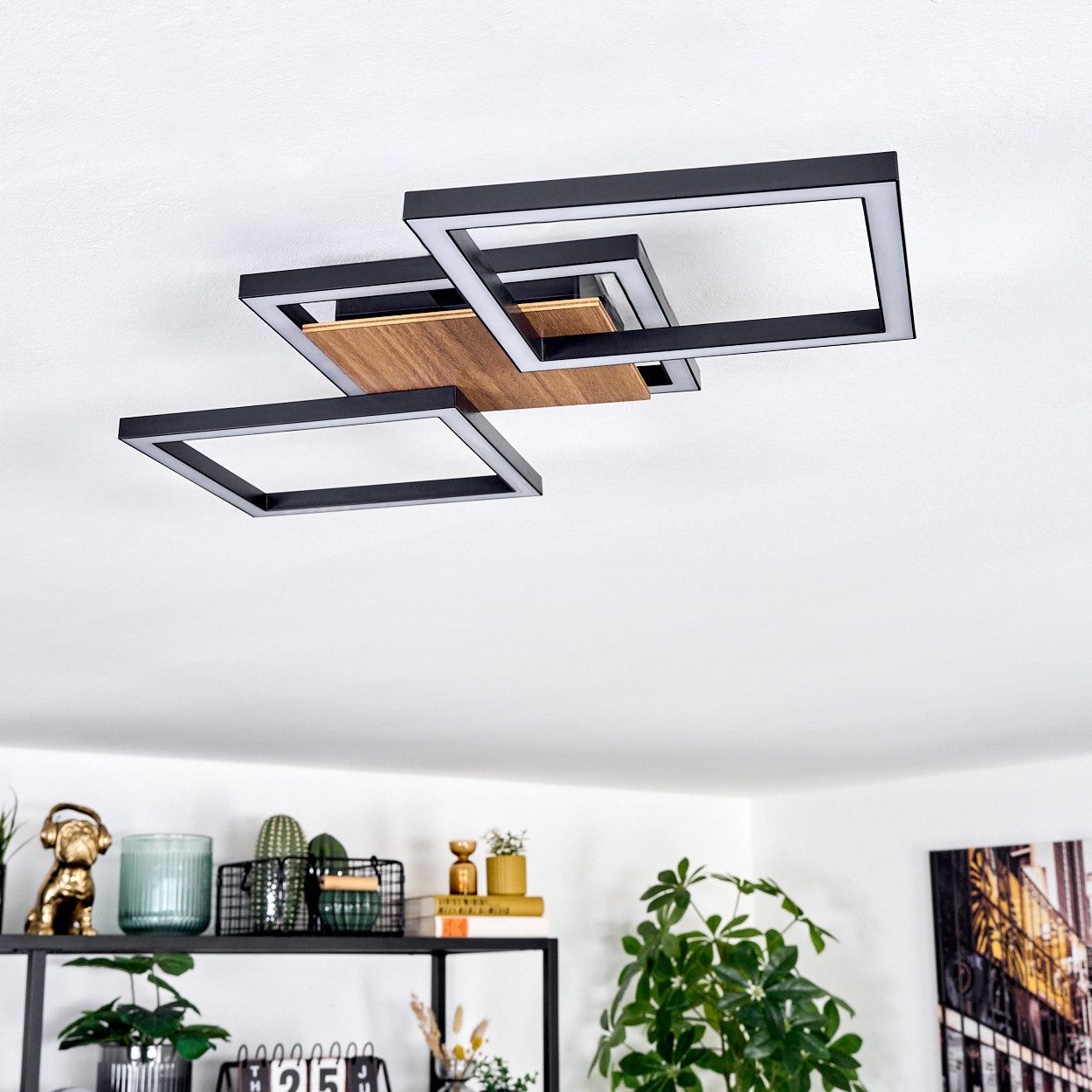 hofstein Deckenleuchte Deckenlampe aus Metall/Kunststoff in günstig online kaufen