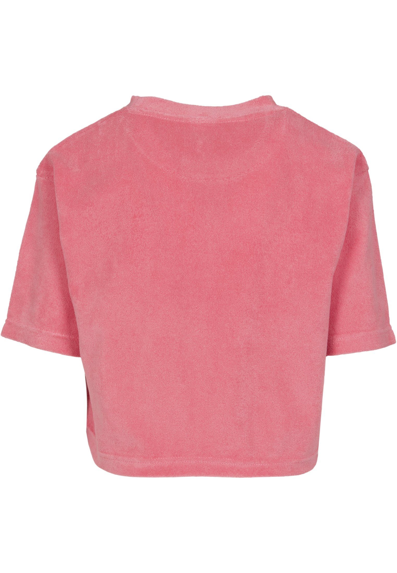 URBAN CLASSICS Kurzarmshirt Tee Ladies Damen (1-tlg) Short pinkgrapefruit Towel