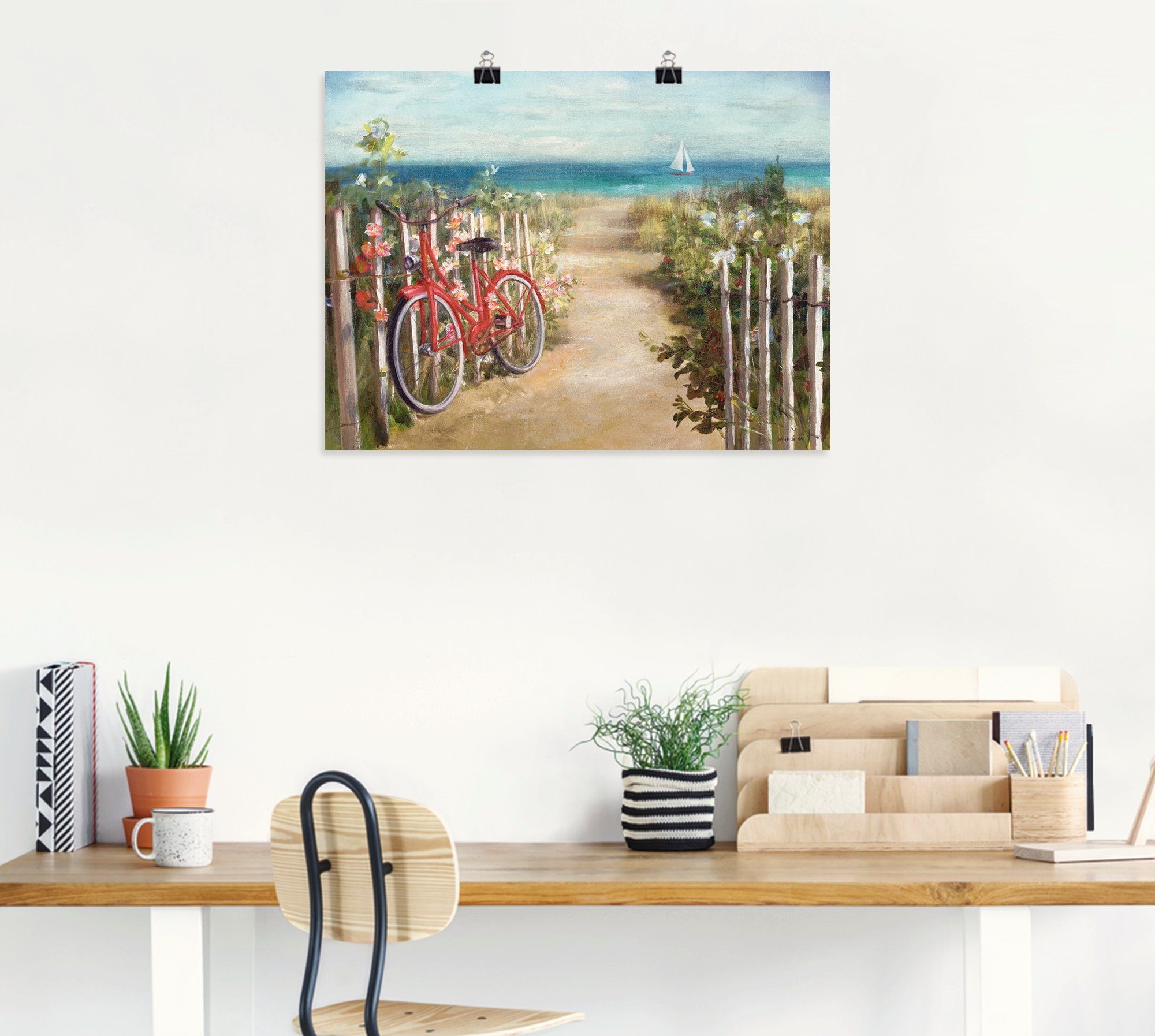 Artland Wandbild Sommerfahrt, Fahrräder (1 St), als Leinwandbild, Poster in verschied. Größen