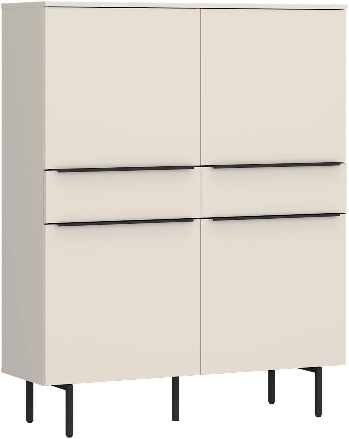 TOM TAILOR HOME Hochkommode, Highboard, Breite 110 cm,4 Türen,2 Schubladen, viel Stauraum