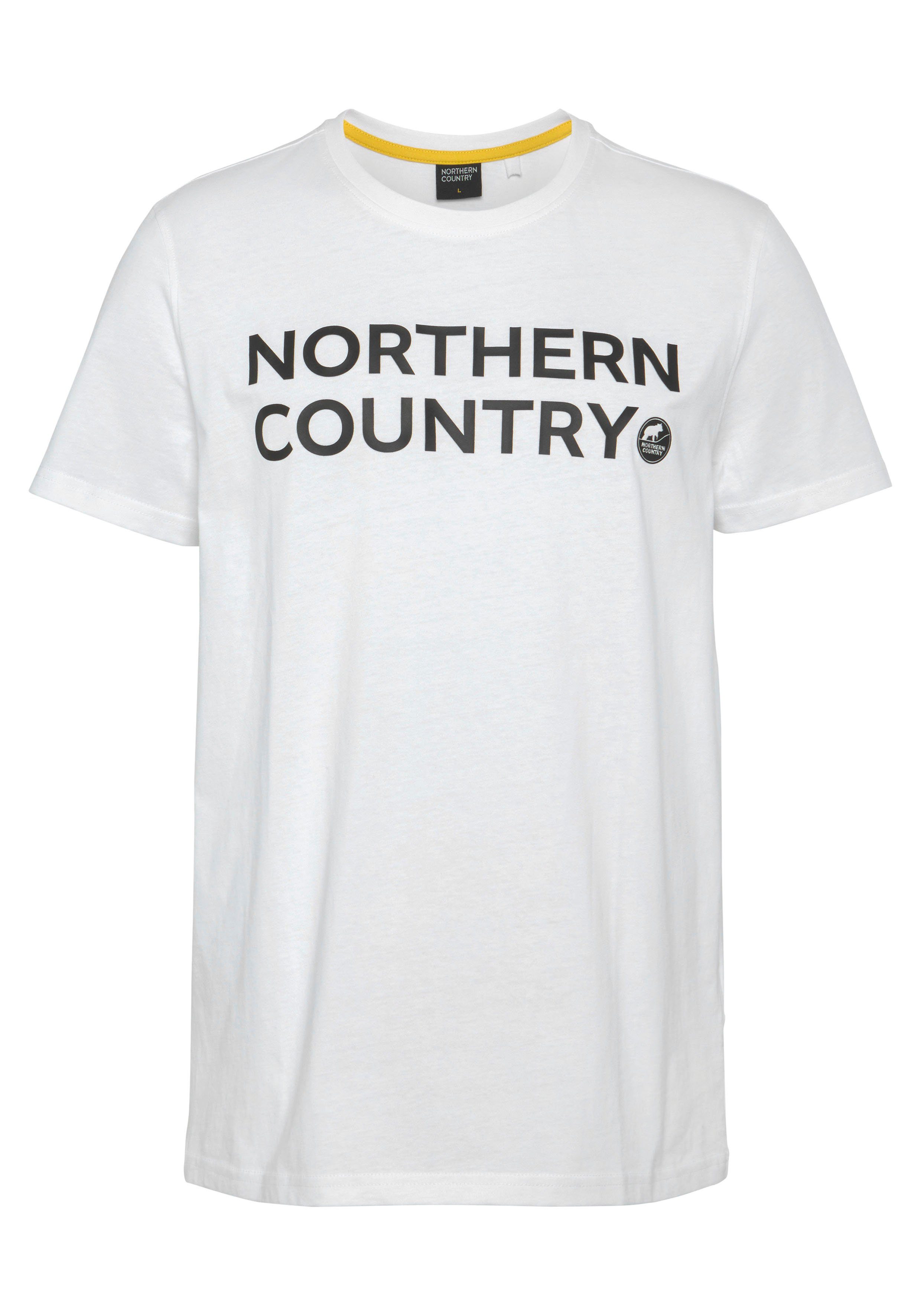 Northern Country T-Shirt und schwarz Set, weiß aus nachhaltiger 2er im Baumwolle (Set, weicher 2-tlg)
