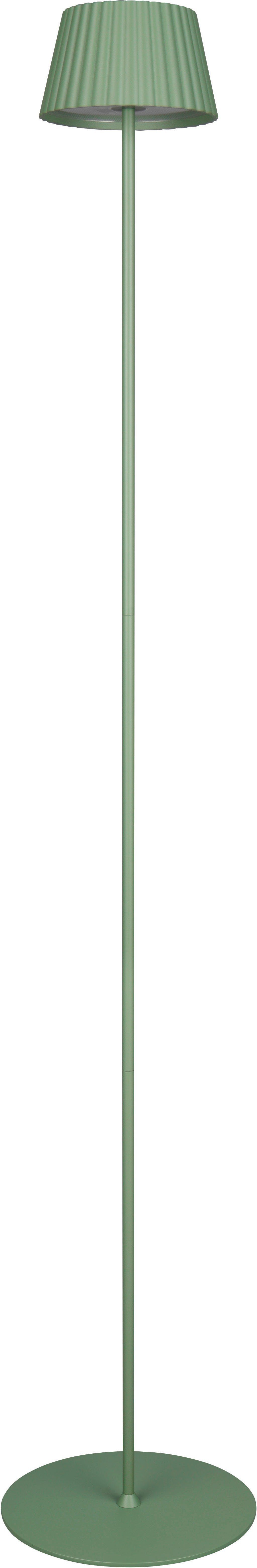 Reality Leuchten LED Außen-Stehlampe SUAREZ, Dimmfunktion, USB-Ladefunktion, LED fest integriert, Warmweiß, Outdoor Akku Stehleuchte 123 cm, Touch-Dimmer, USB-C Anschluss, IP44