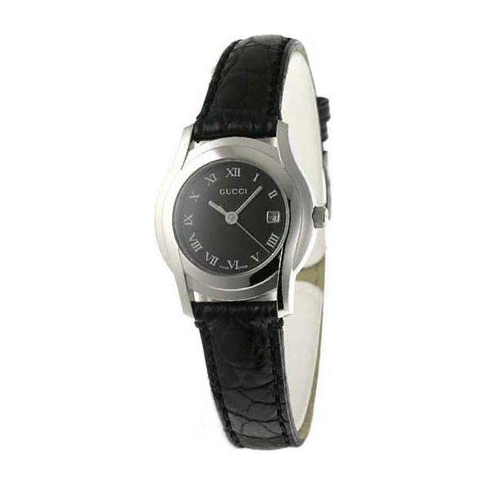 Ziffern, geprägtes Lederband YA055502, Römische GUCCI Quarzuhr