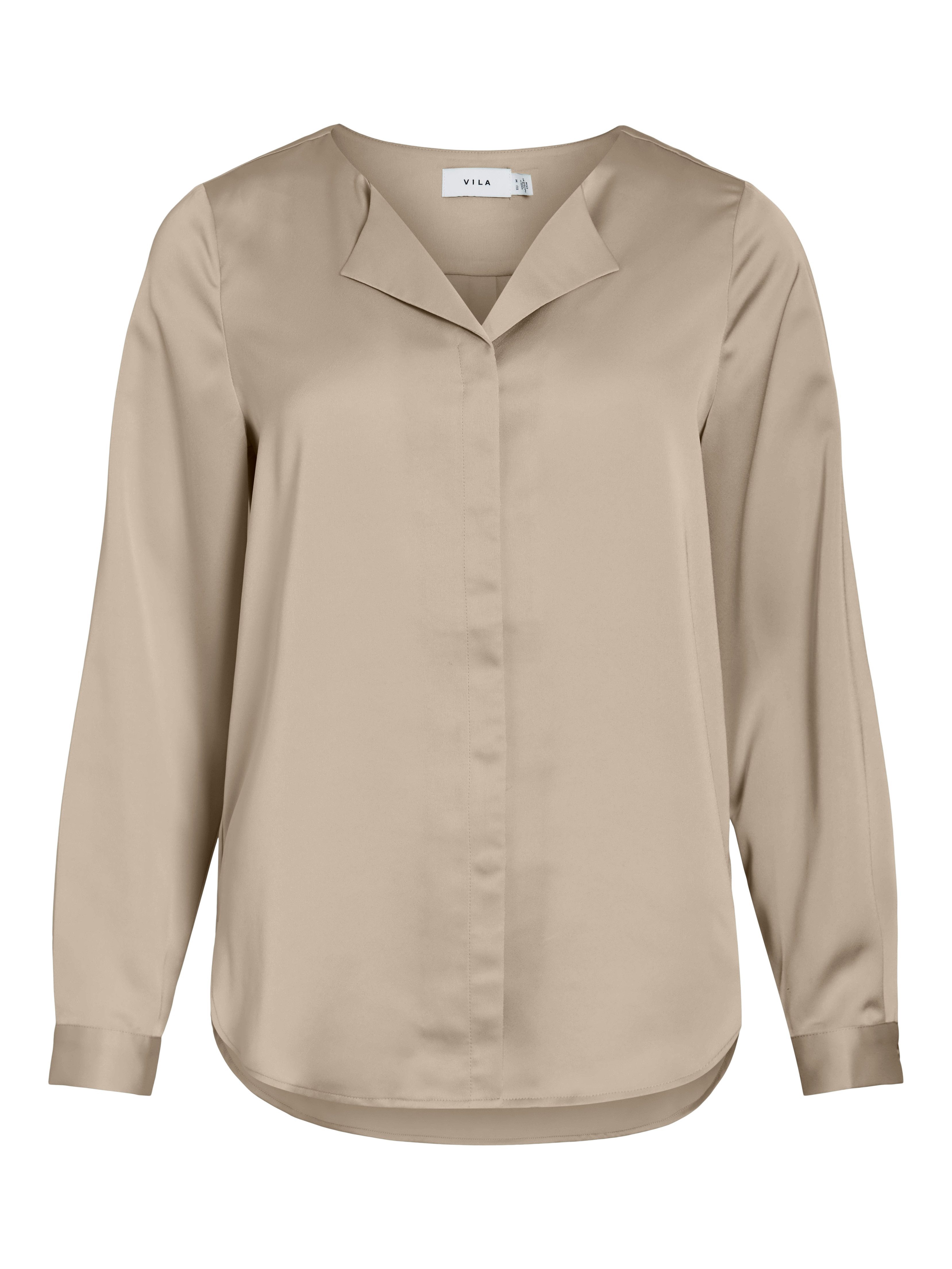 Hemdbluse VIELLETTE V-NECK L/S SATIN SHIRT - NOOS