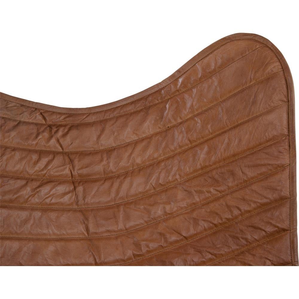 Lesli Living Klappstuhl Butterfly Chair Leder braun – Schmetterlingsstuhl Retro Sessel (1 St)