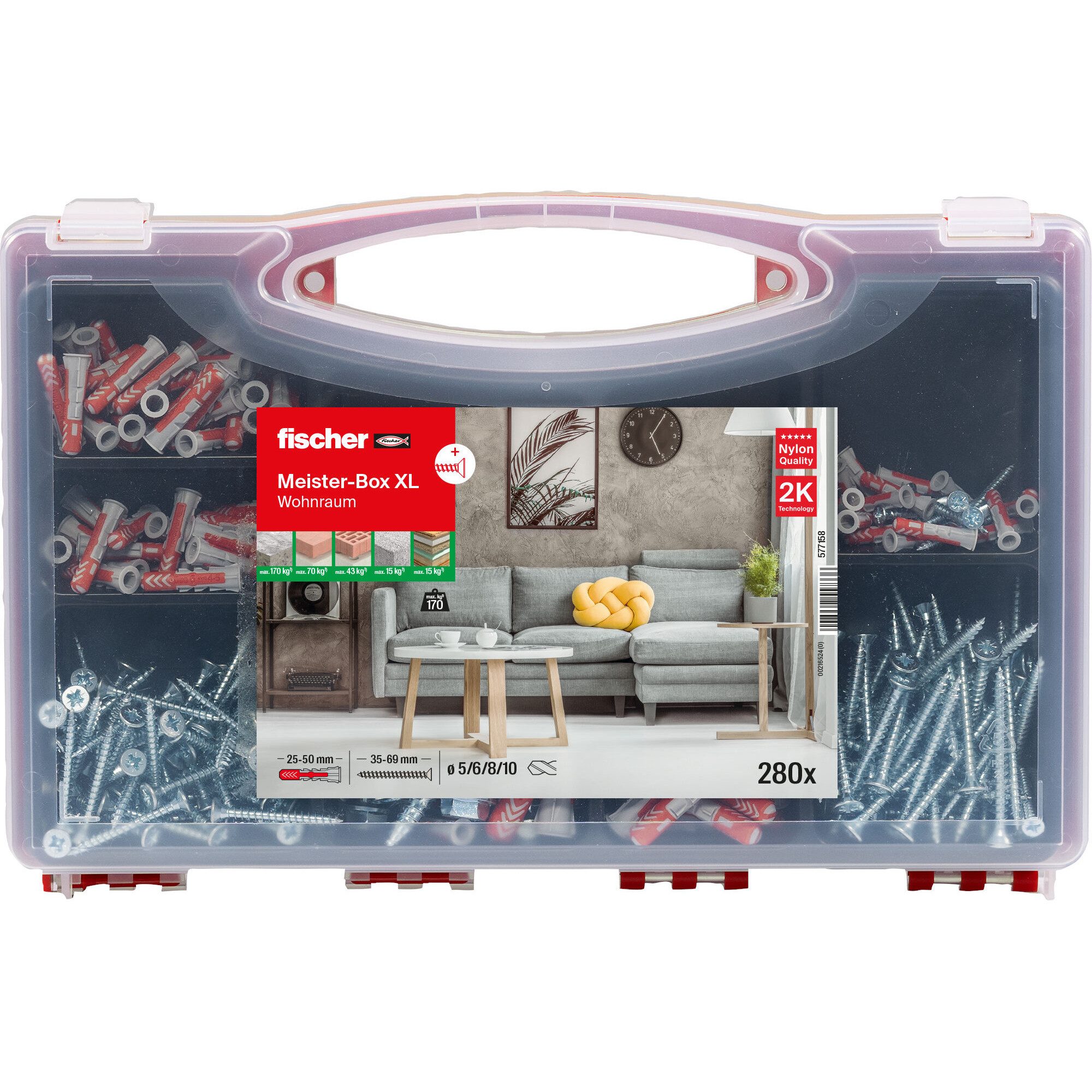 Fischer Schraube fischer Meister-Box XL Wohnraum + Schrauben